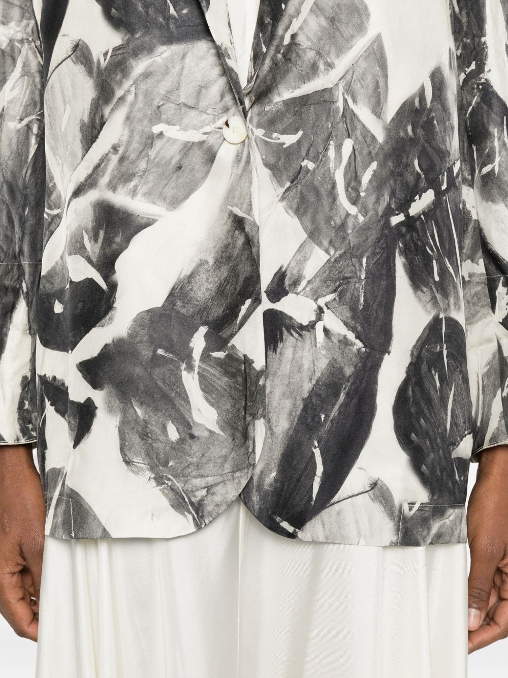 Alysi Silk & Nylon Printed single-breasted jacket - view 5