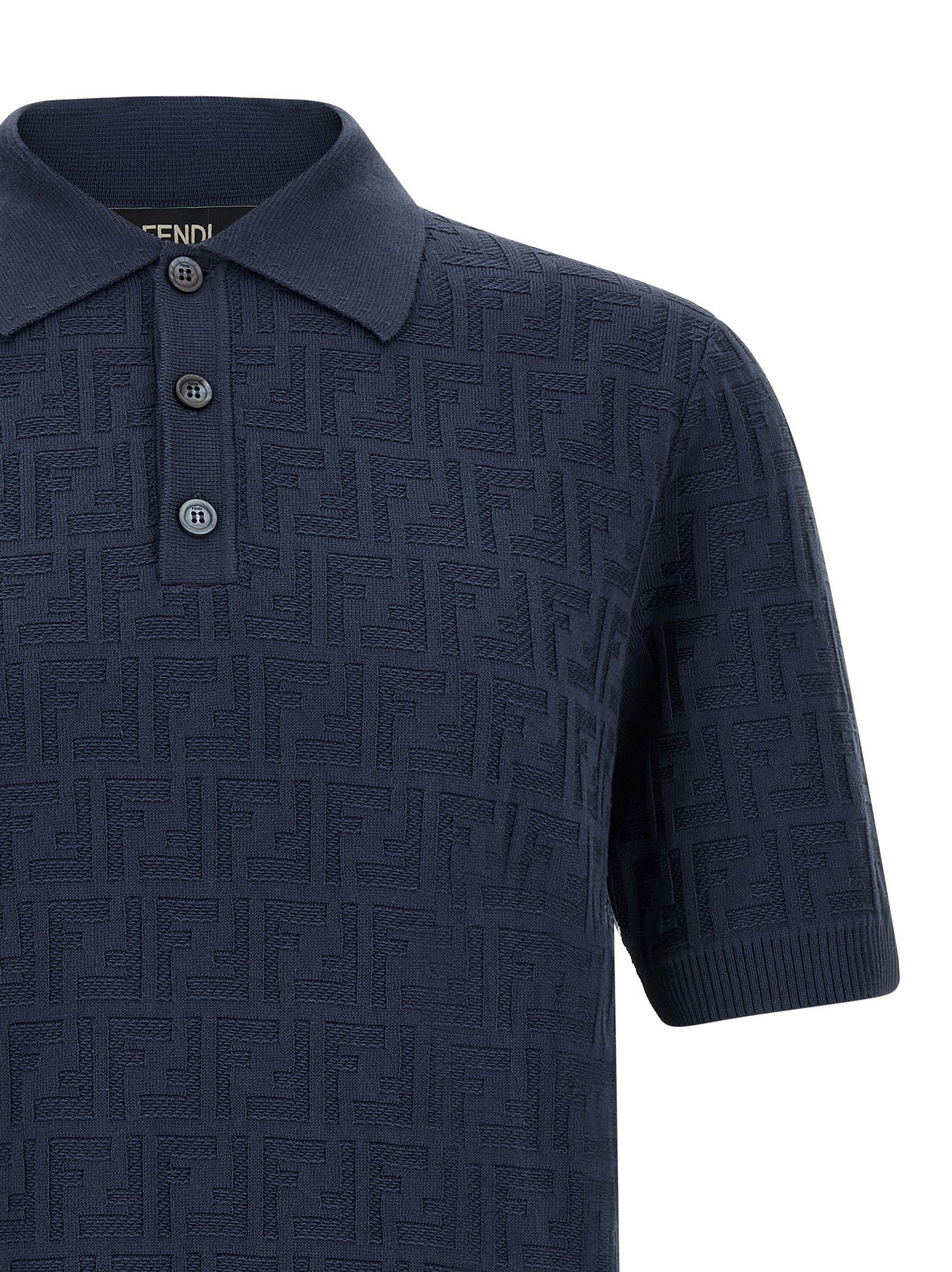 Fendi Ff Cotton Polo Shirt – 100% cotton - view 3