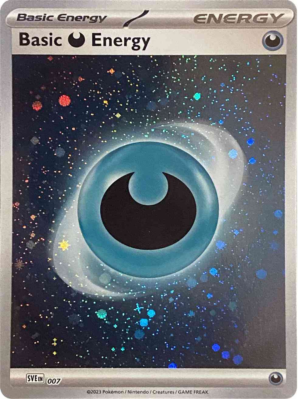 Pokémon Basic Darkness Energy - 007 - Common [sve-007] [Cosmos Holo]