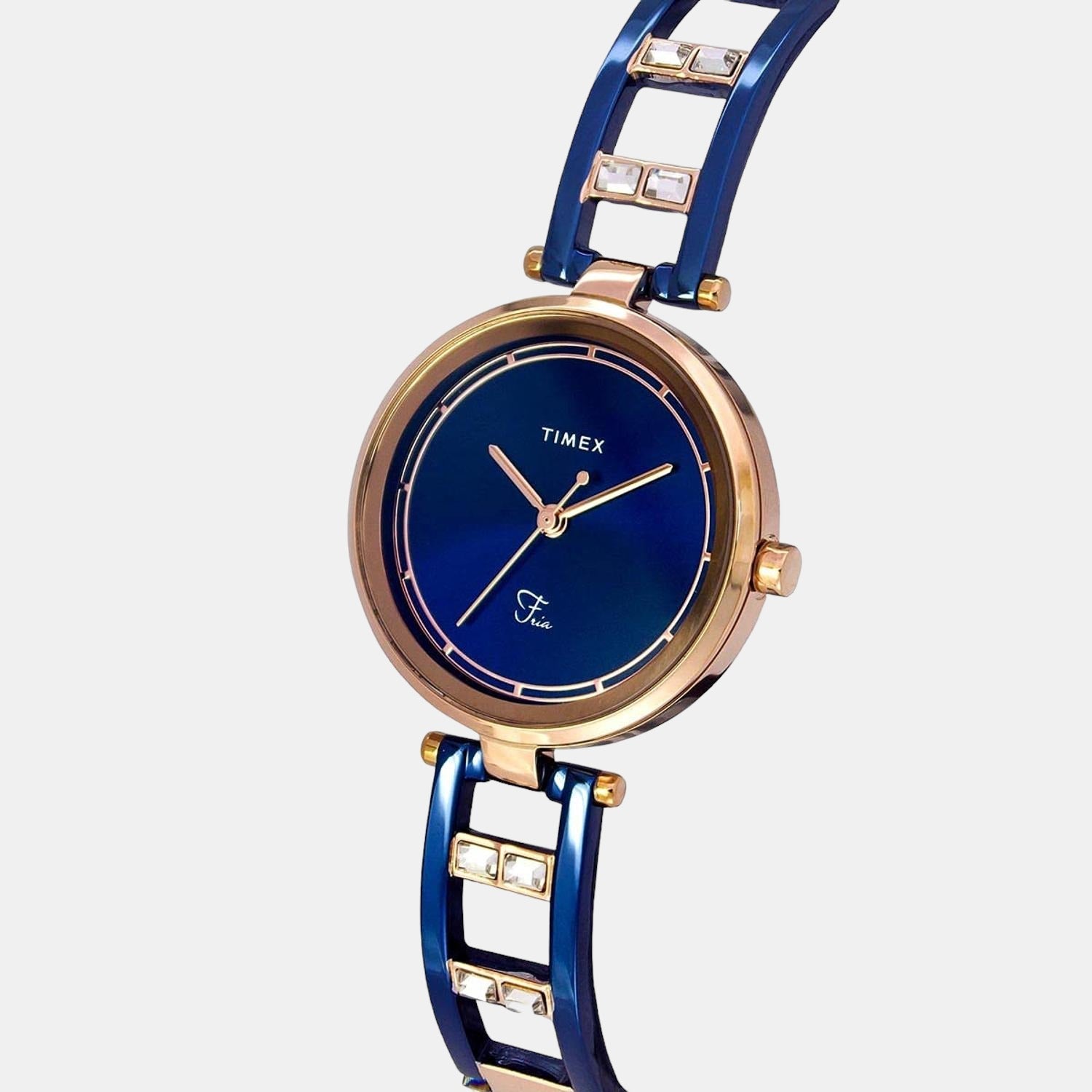 Timex Fria Women Quartz Blue Dial Analog Stainless Steel Watch TWEL15303 - view 2