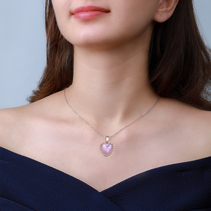 GIVA Jewellery Silver Mystic Heart Pendant - view 3