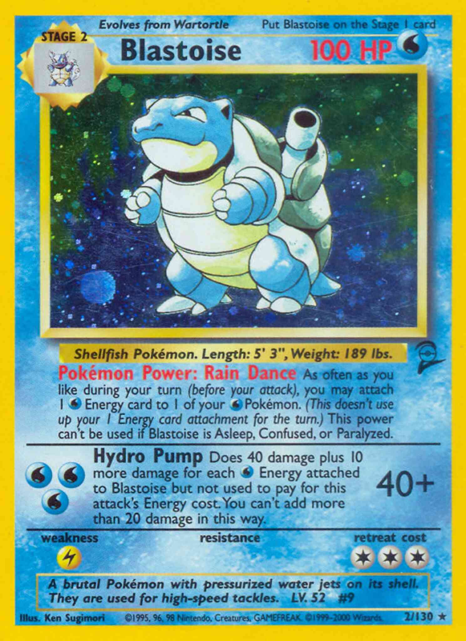 Rare base4-2 holo – Pokémon Blastoise - 2/130 - Rare [base4-2] [Holo]