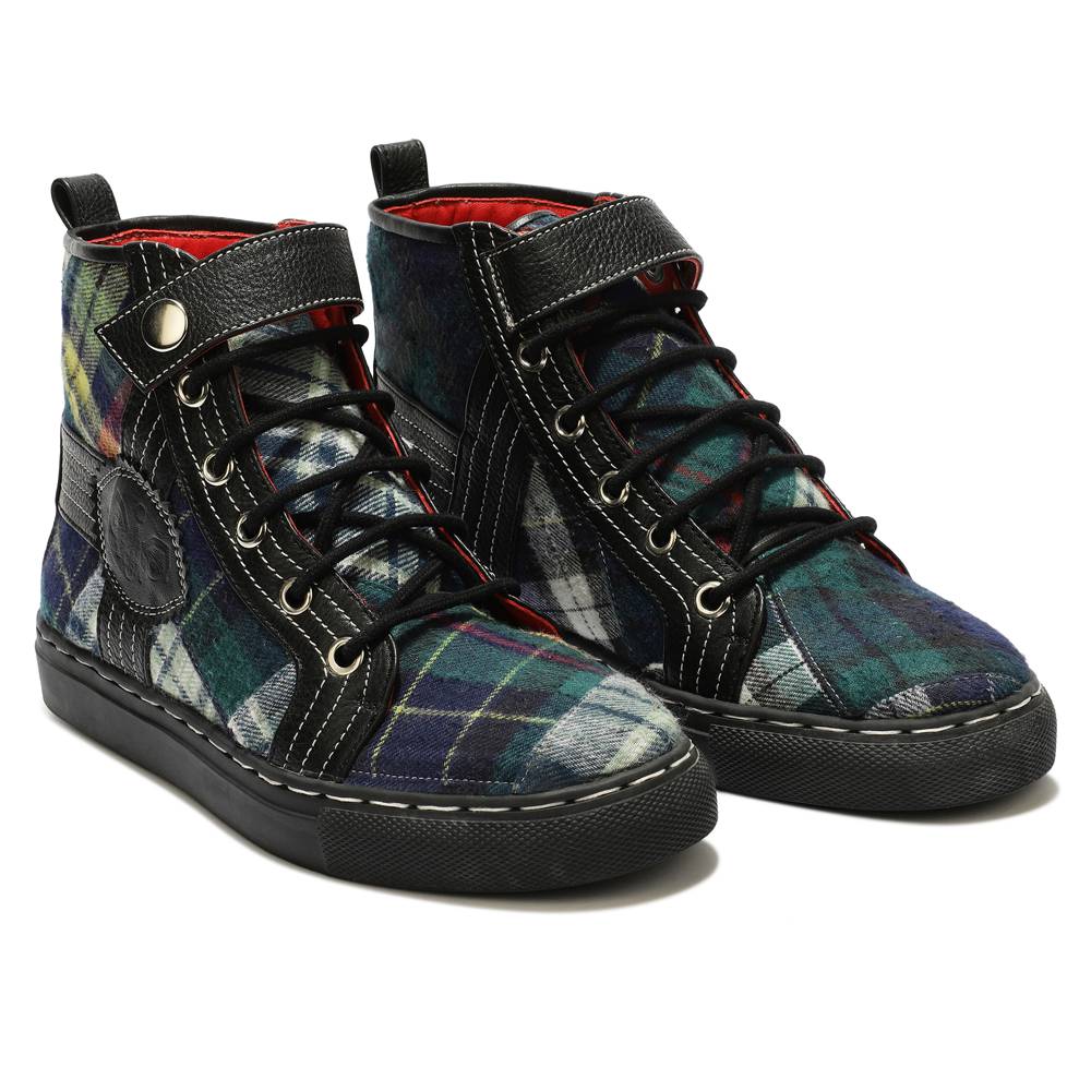 Banjaaran India Green Tartans High_Tops for Women (discontinued)