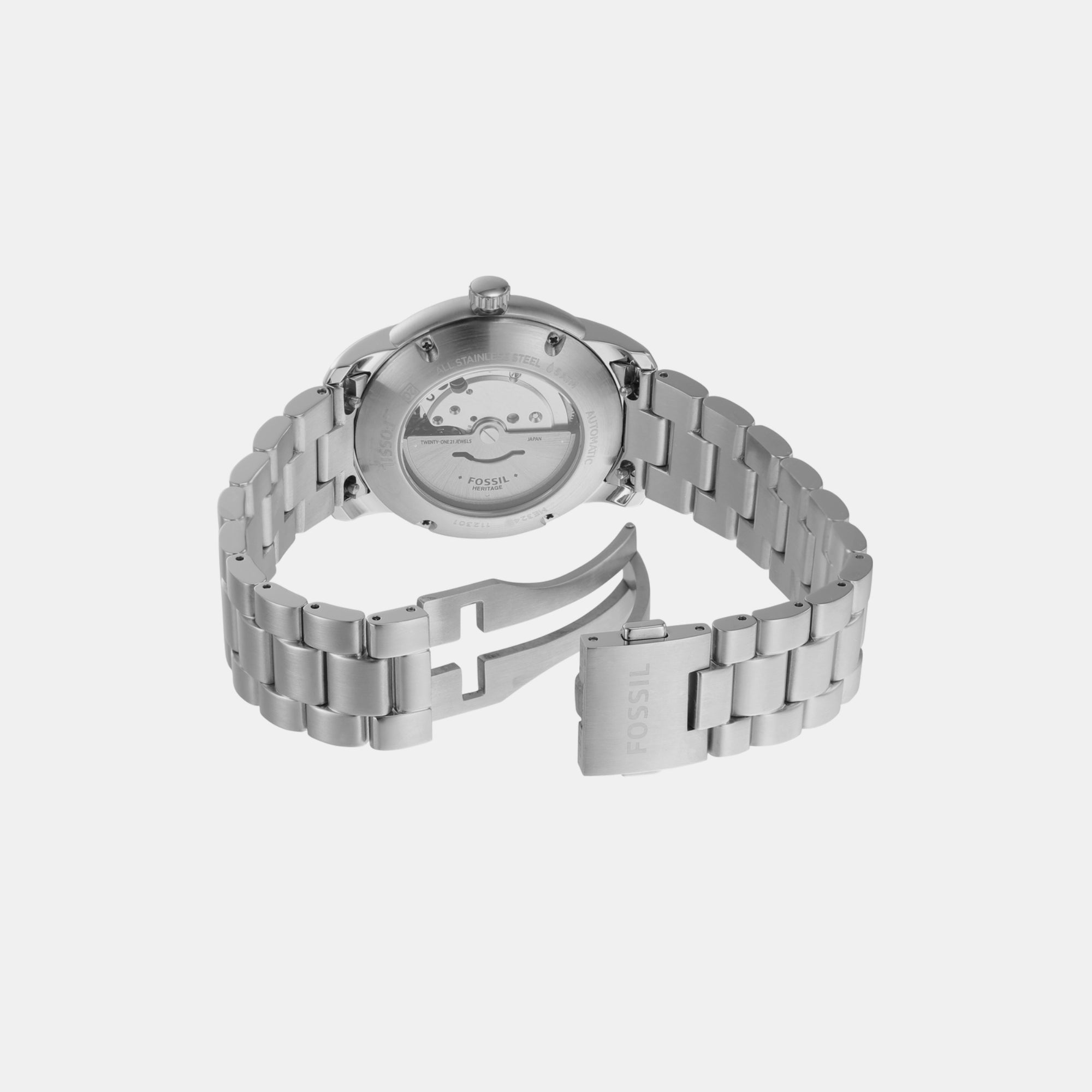 Fossil Heritage Women Automatic Purple Dial Analog Stainless Steel Watch ME3246 - view 2