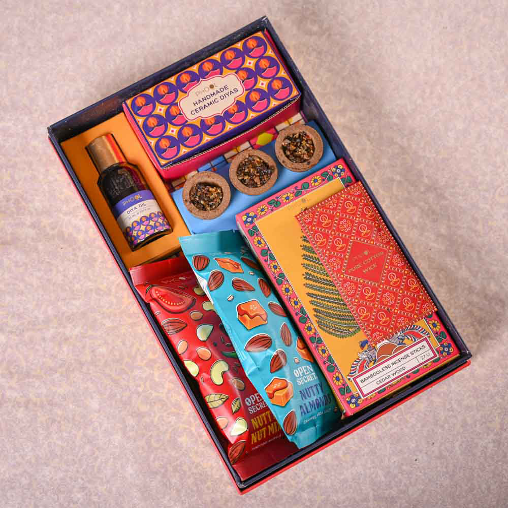 Ugaoo Bamboo Palm Plant & Phool Diwali Gift Hamper - view 5
