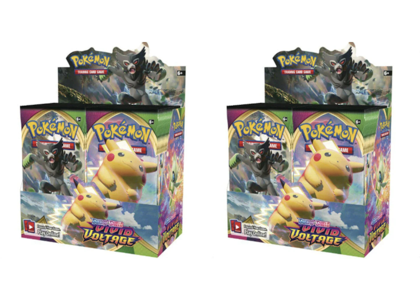 Pokémon 2020 Pokemon TCG Sword & Shield Vivid Voltage Booster Box 2X Lot