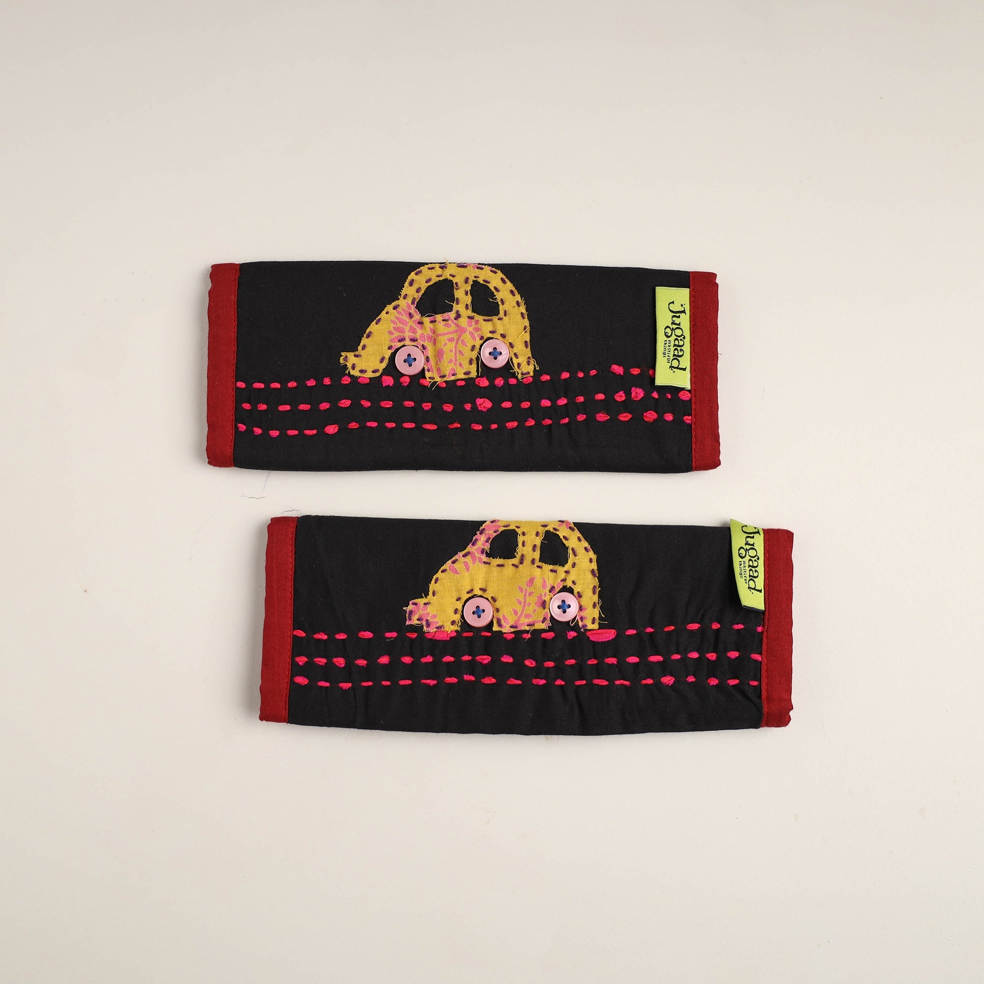 JUGAAD Handmade Fridge Handle/Seat Belt Cover (Set of 2) 60