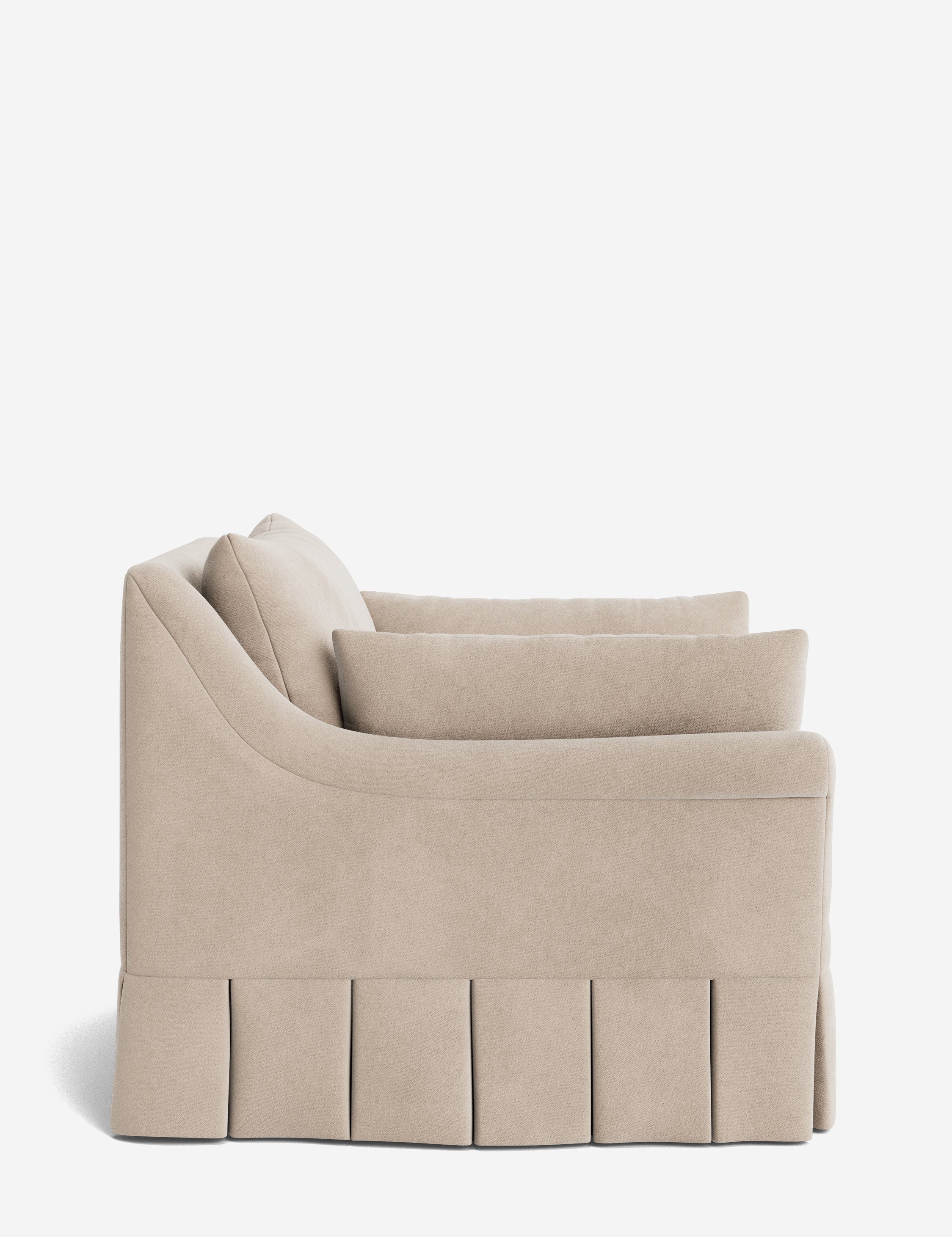 Lulu and Georgia Portola Rolled Arm Luxe Depth Pleated Chair - view 181