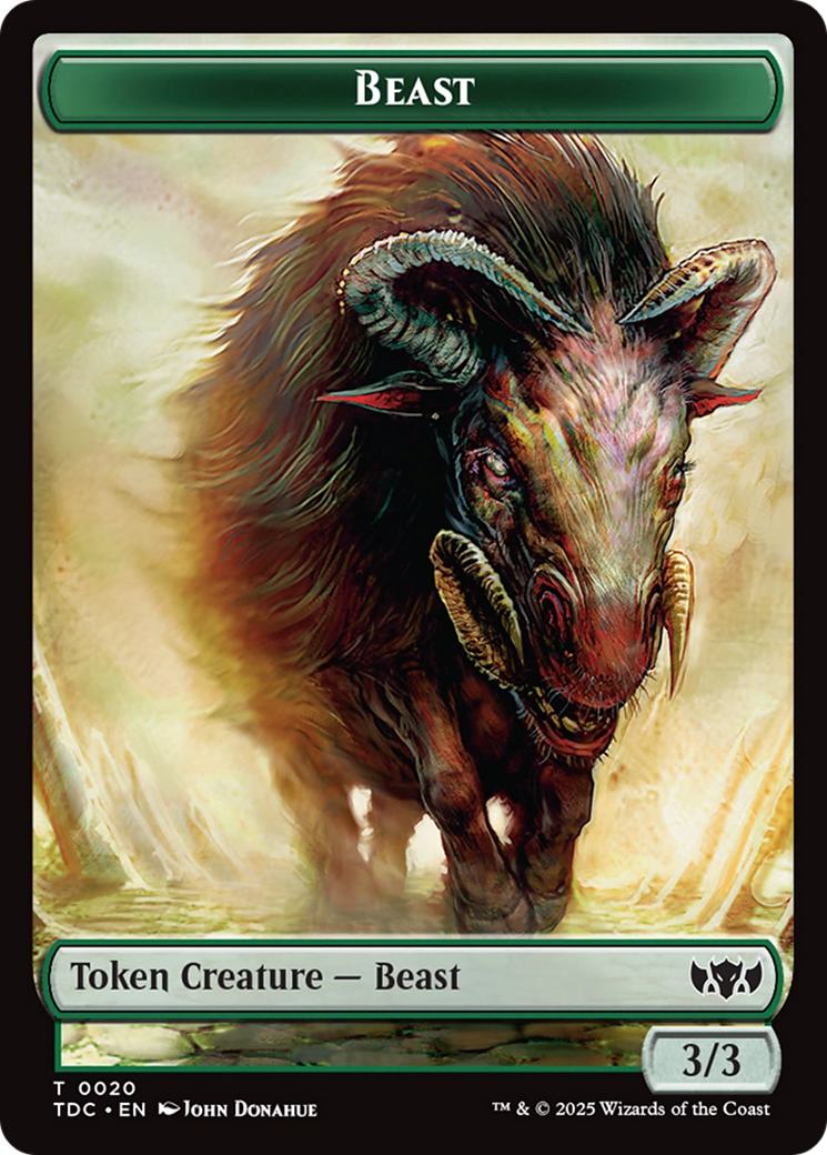 Beast token 20 – Magic Beast Token (20) // Treasure Token (16) [Tarkir: Dragonstorm: Commander: Tokens] [Non-Foil]