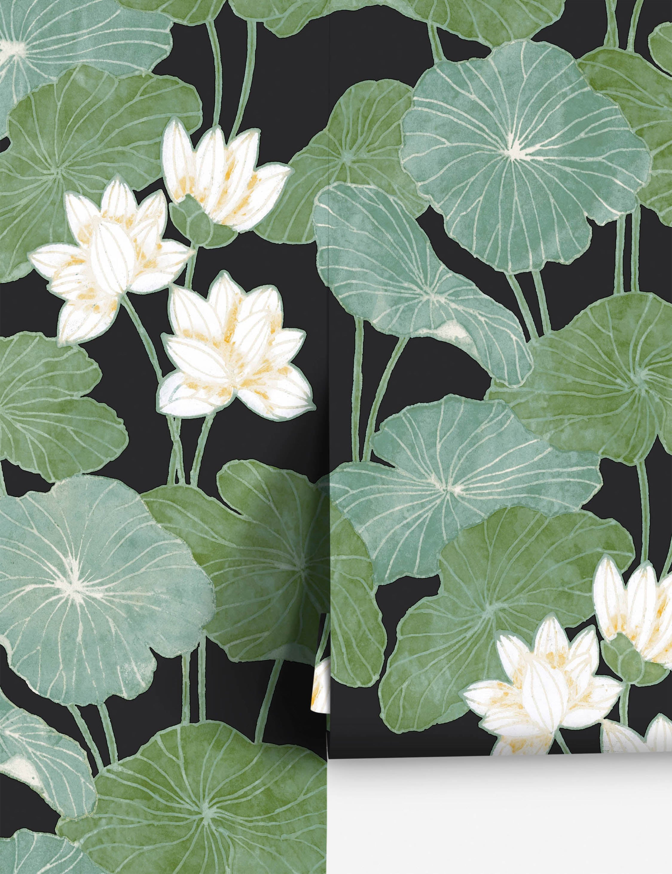 Lulu and Georgia Lily Pad Peel + Stick Wallpaper