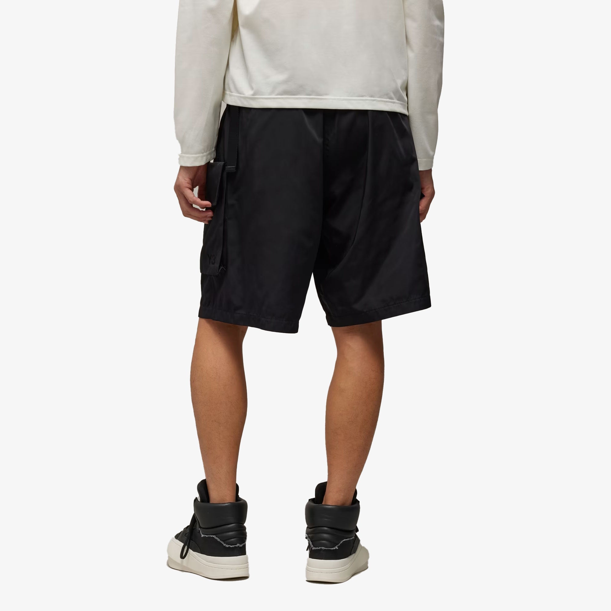 Y-3 | Nylon Twill Shorts { Black - view 2