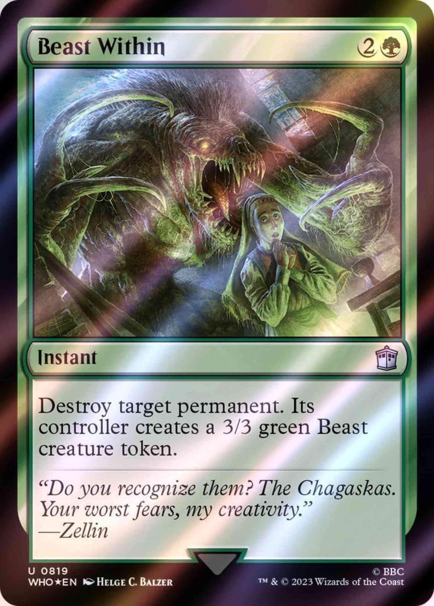 Beast within 819 – Magic Beast Within [819] [Universes Beyond: Doctor Who] [Surge Foil]