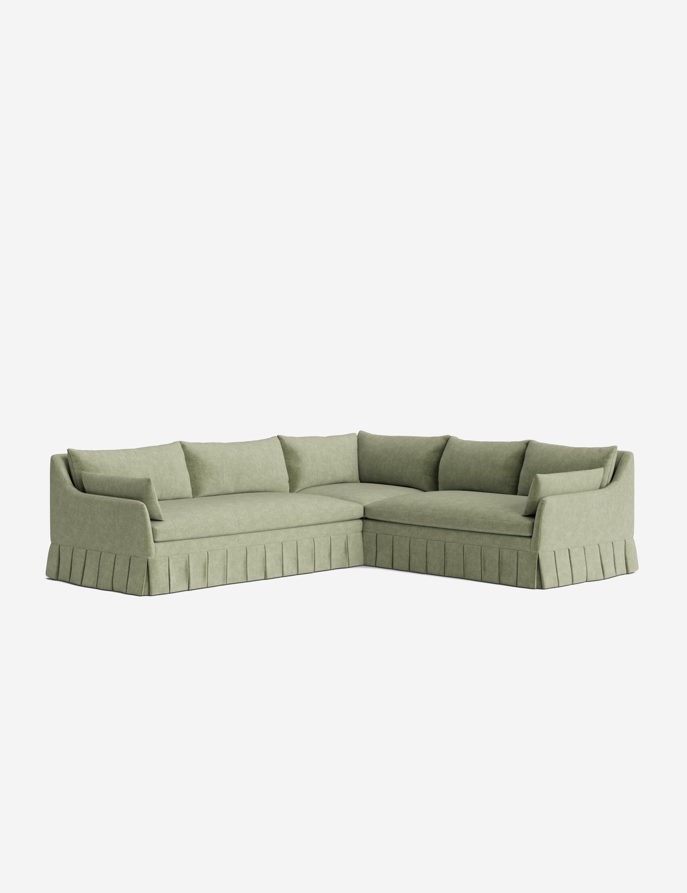 Lulu and Georgia Portola Luxe Depth Pleated Corner Sectional Sofa - view 173