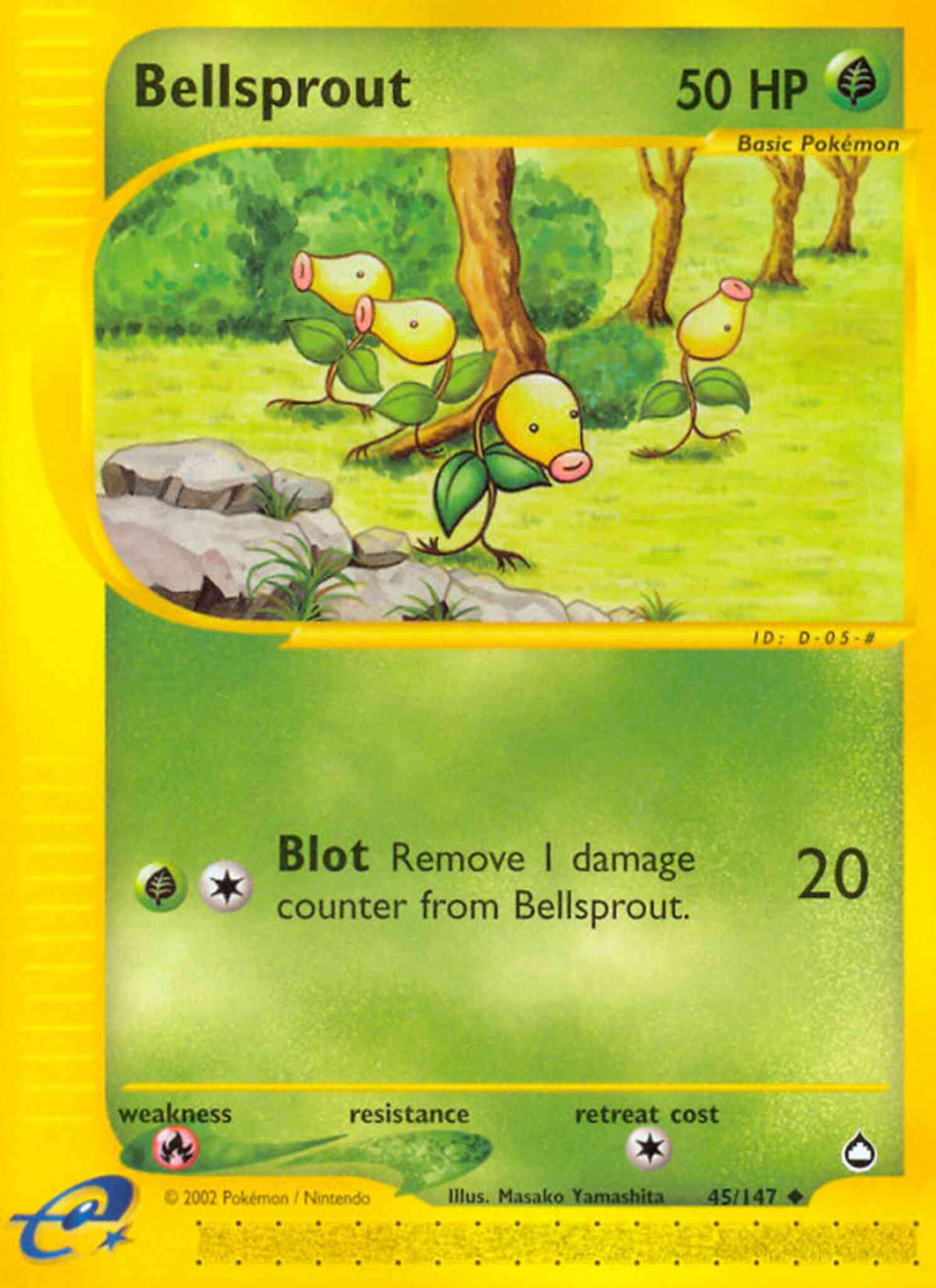 Uncommon ecard2-45 reverse – Pokémon Bellsprout - 45/147 - Uncommon [ecard2-45] [Reverse Holo]