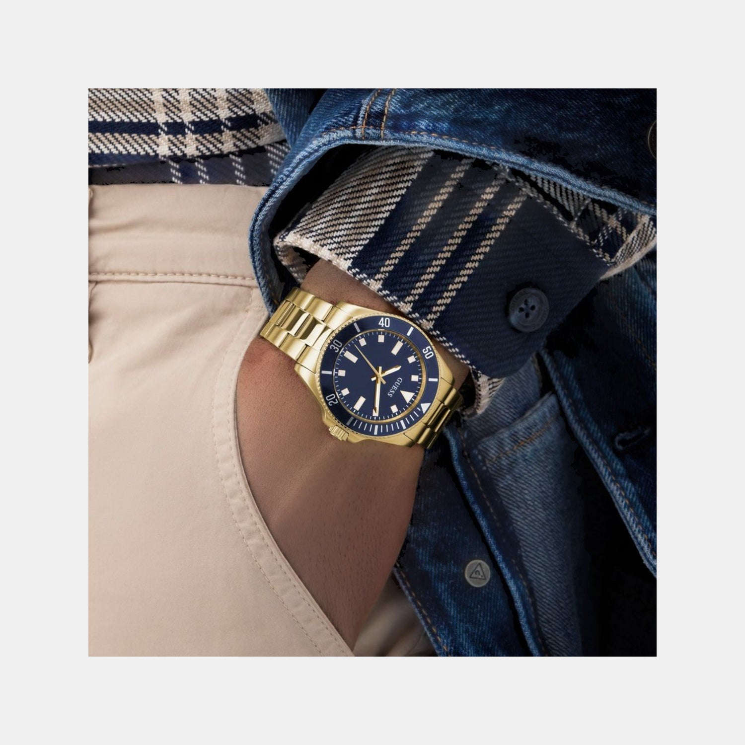 Guess Cliff Men Quartz Blue Dial Analog Stainless Steel Watch GW0968G2 - view 4