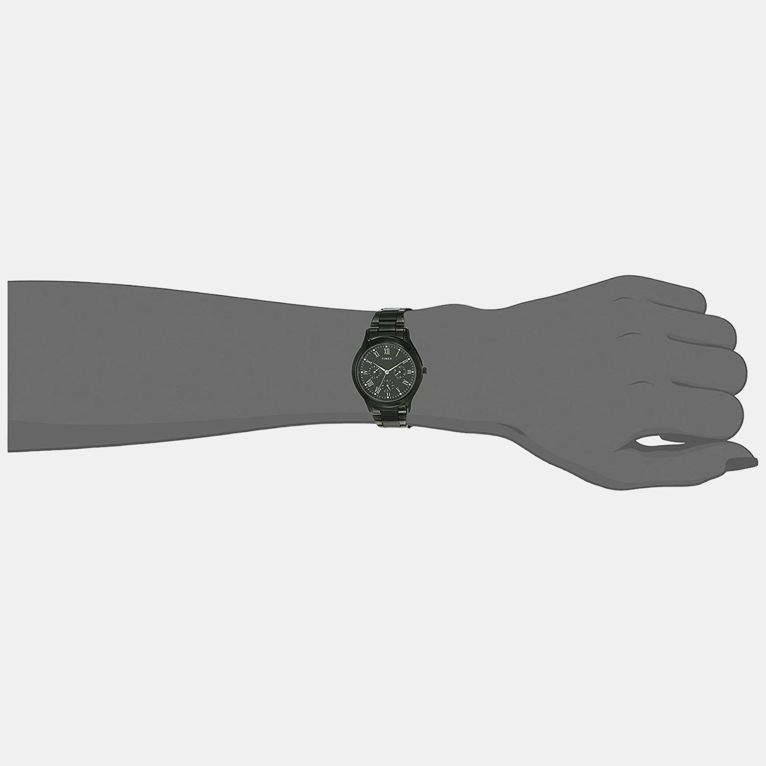 Timex Fashion Women Quartz Black Dial Chronograph Stainless Steel Watch TW000Q809 - view 4