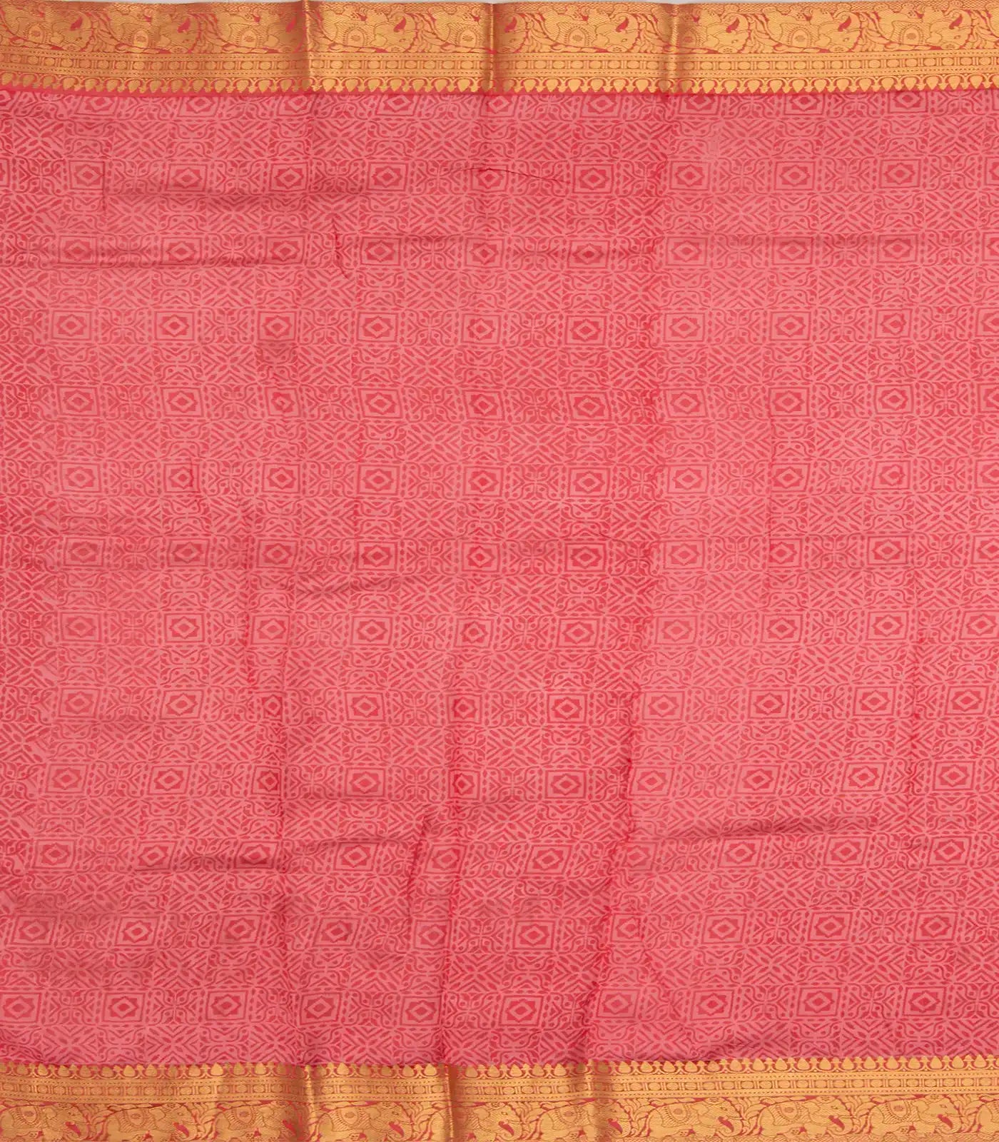 RmKV Grey Blended Cotton Saree With Floral Motifs-Grey - view 4