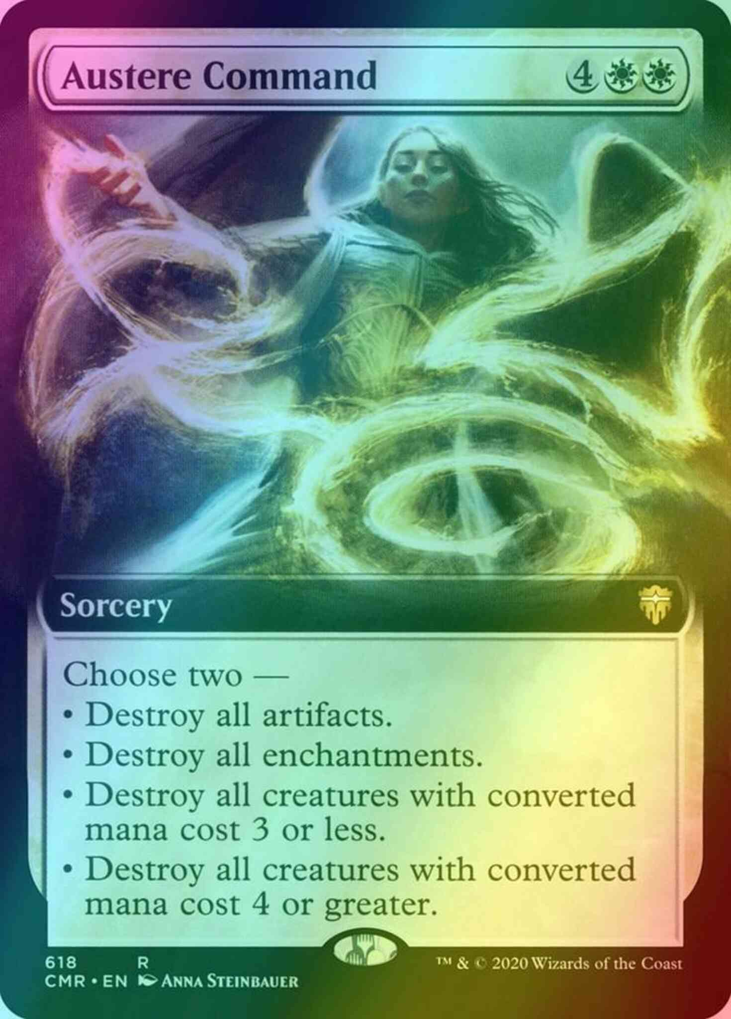 Austere command 618 – Magic Austere Command [618] [Extended Art] [Commander Legends] [Foil]