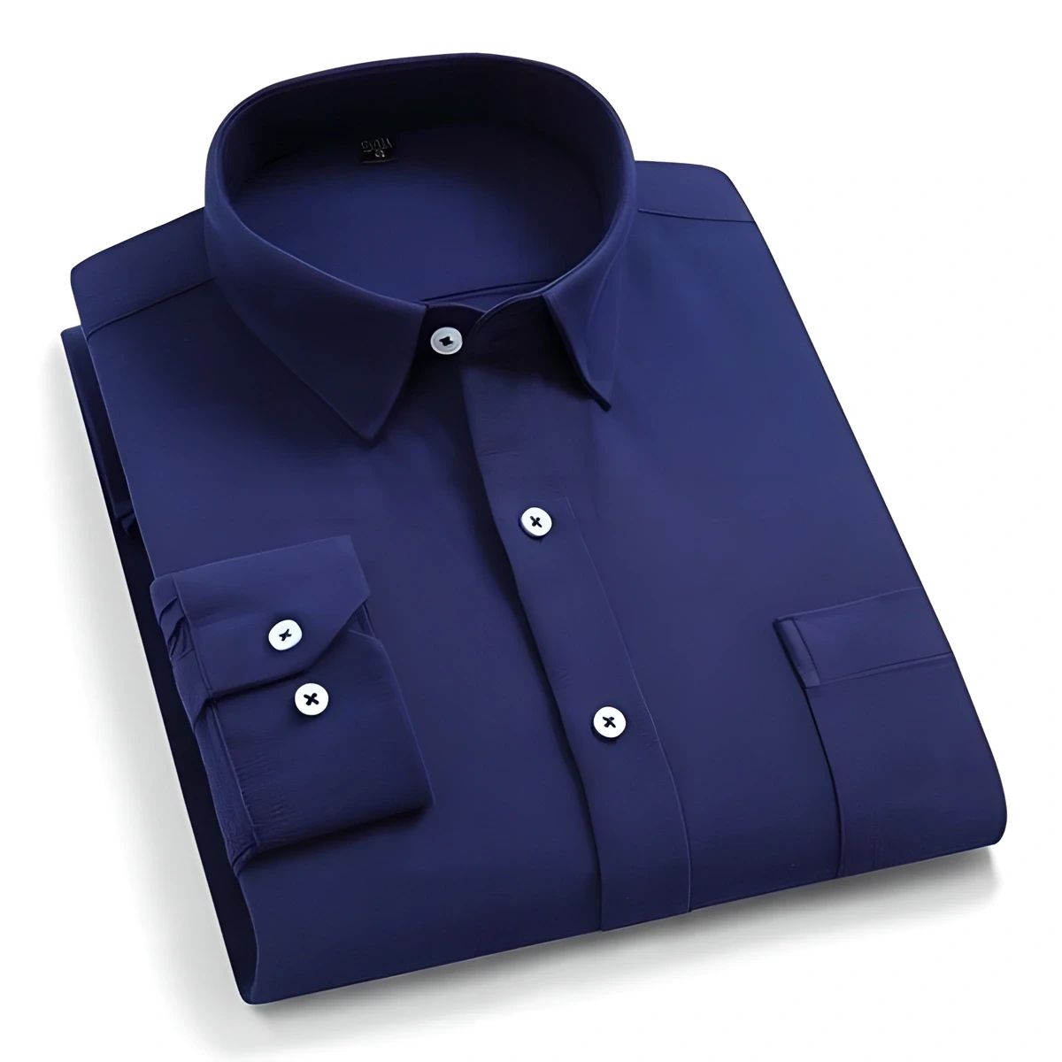 BlackTree Plain Cotton Blend Solid Shirts (Navy Blue)