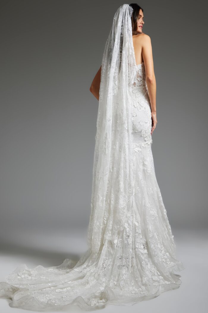 Jovani JB07583 Mermaid Long Bridal Corset Lace Wedding Dress - view 2