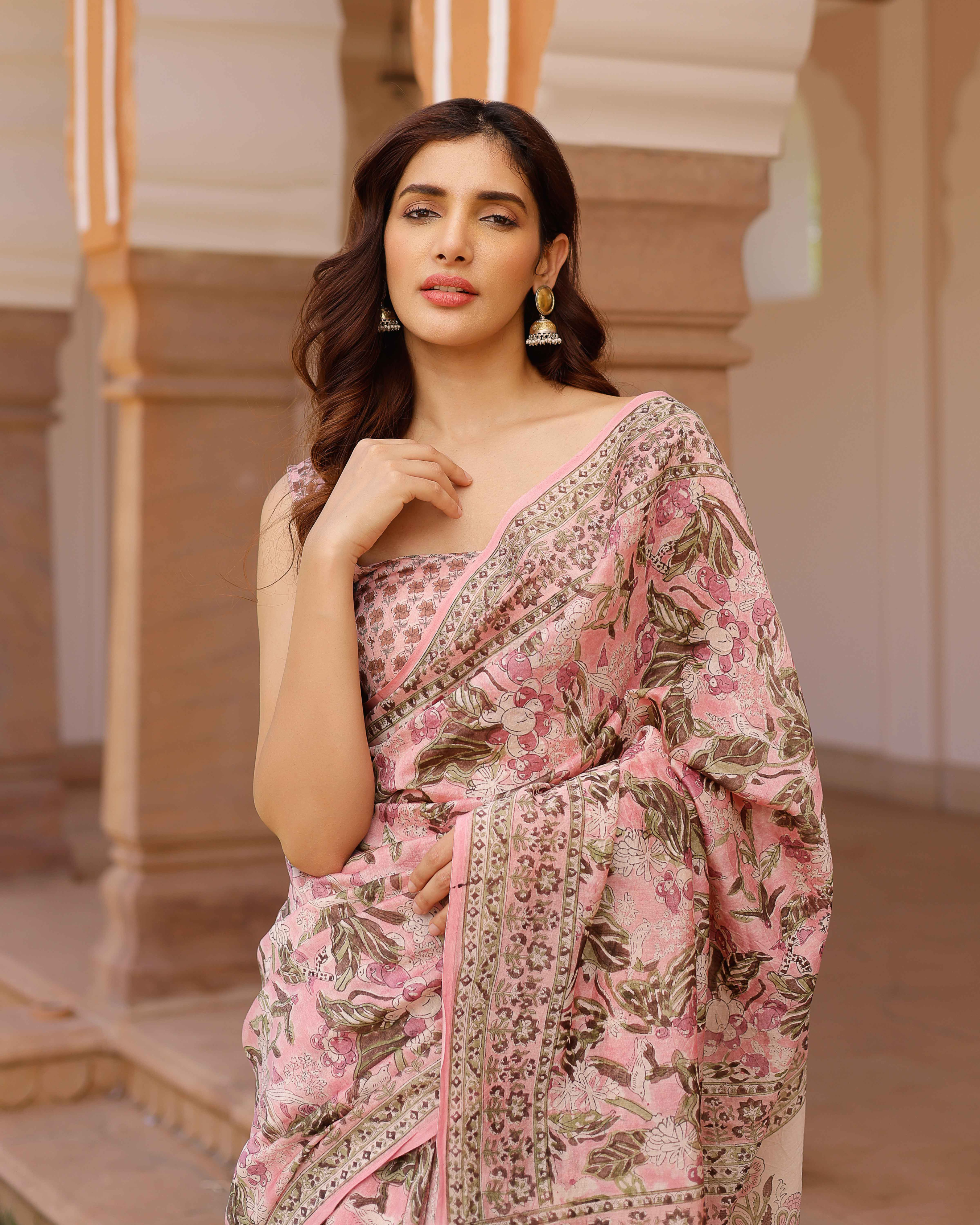 Aachho Aradhna Handblock Chanderi Saree – Women's - view 2