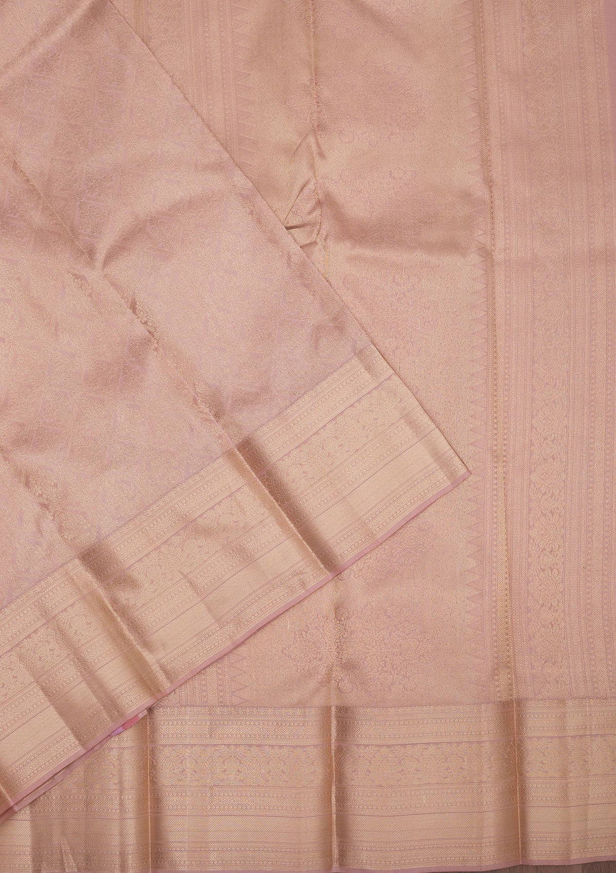 Koskii Light Brown Zariwork Pure Silk Saree – Women's - view 3