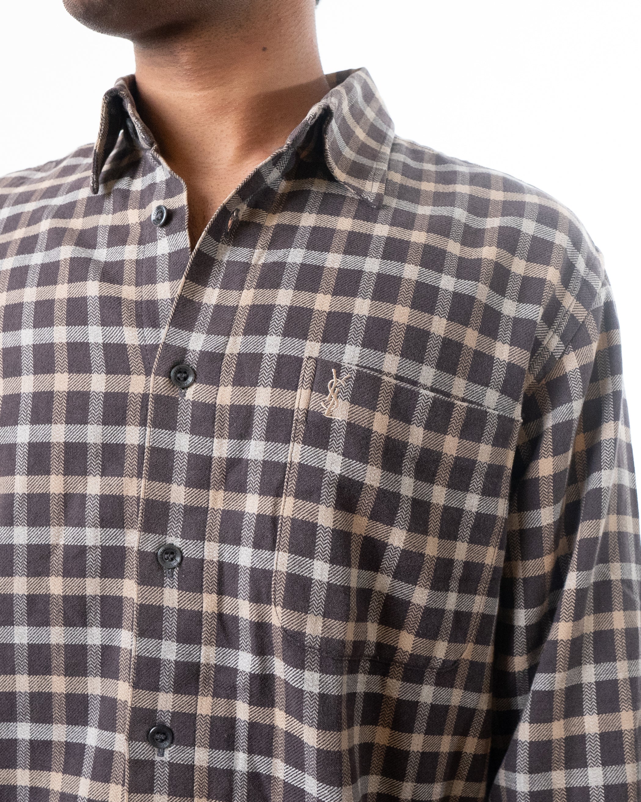 YSL Vintage Yves Saint Laurent Checked Shirt - view 2