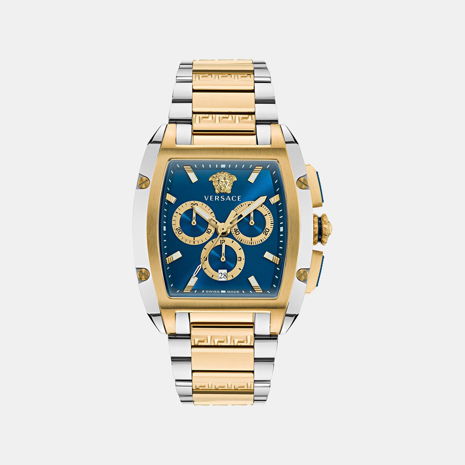 Versace Dominus Men Quartz Blue Dial Chronograph Stainless Steel Watch VE6H00723