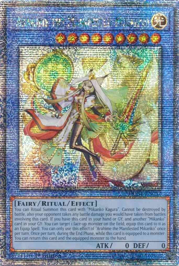 Yu-Gi-Oh! Arahime the Manifested Mikanko - DUNE-EN032 - Quarter Century Secret Rare - 1st Edition