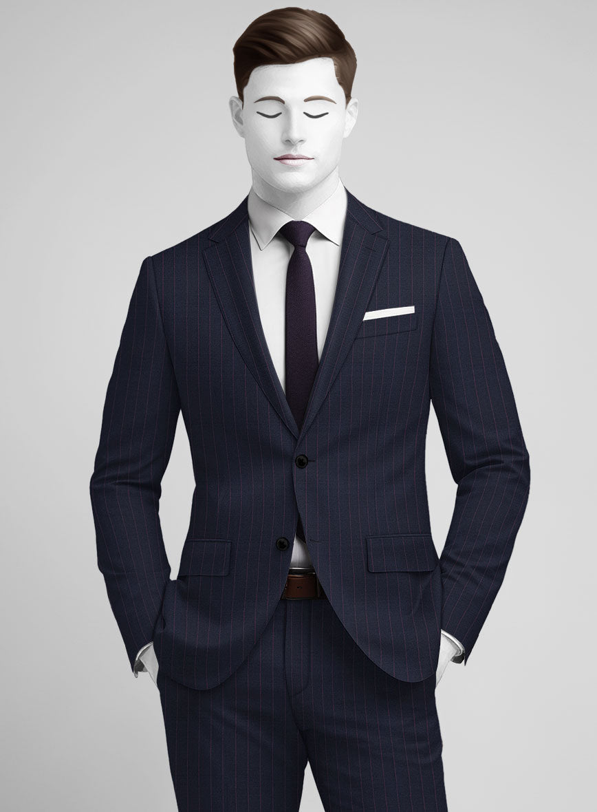 StudioSuits Napolean Abelino Stripe Blue Wool Jacket - view 2