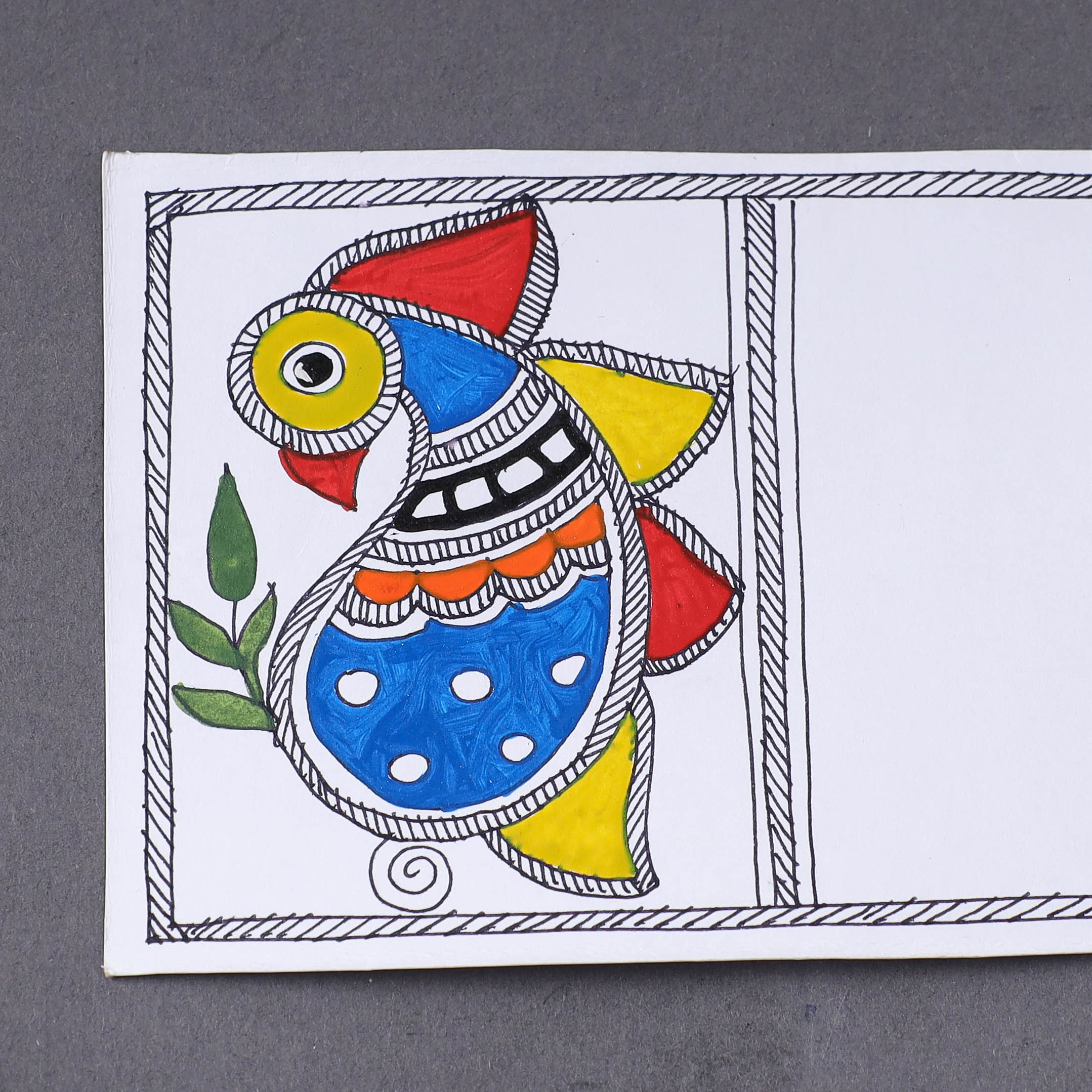ITOKRI CRAFTS INITIATIVE Assorted - Madhubani Handpainted Post Card (3.5 x 5.5 in) - view 2
