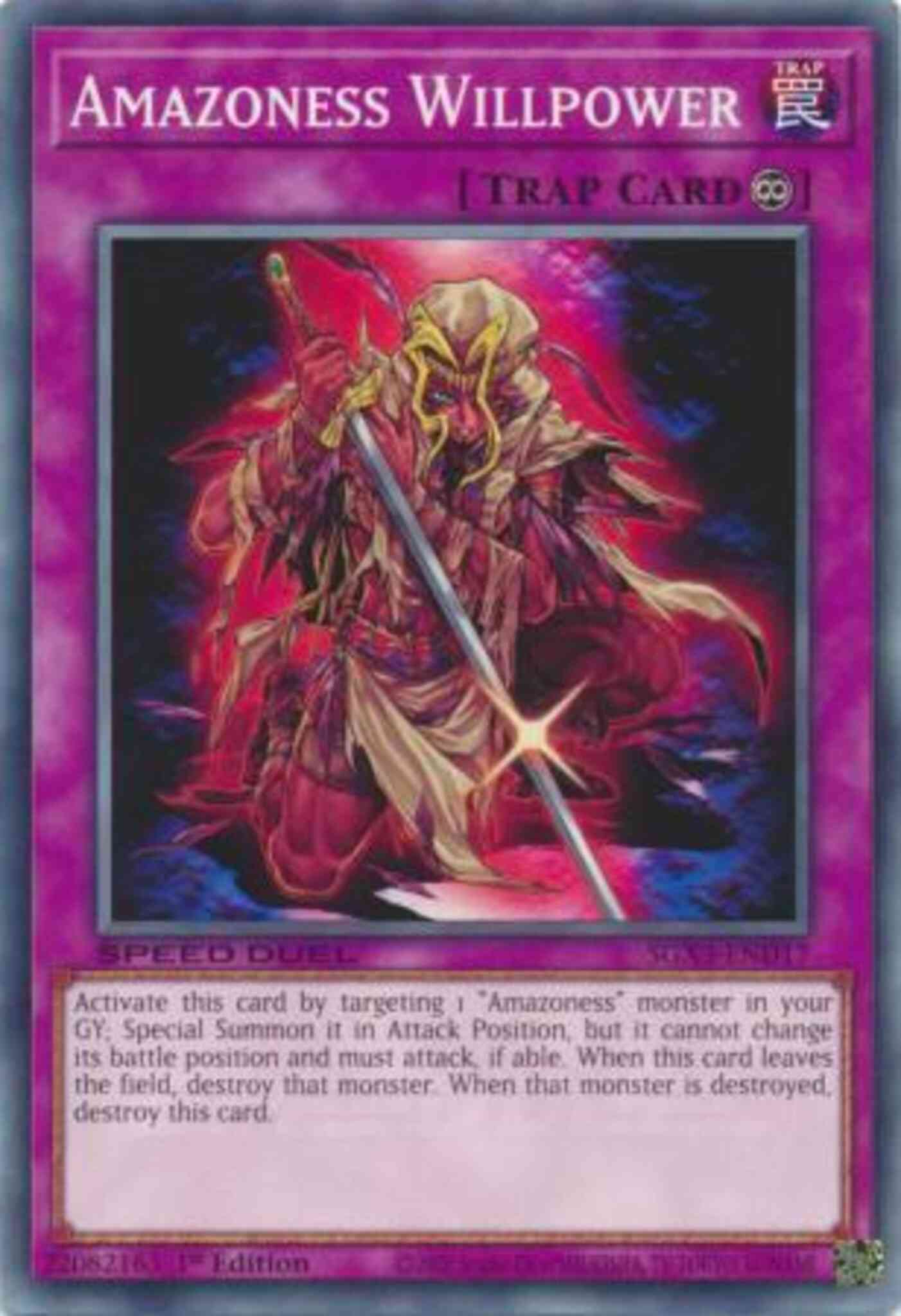 Yu-Gi-Oh! Amazoness Willpower - SGX3-END17 - Common - 1st Edition