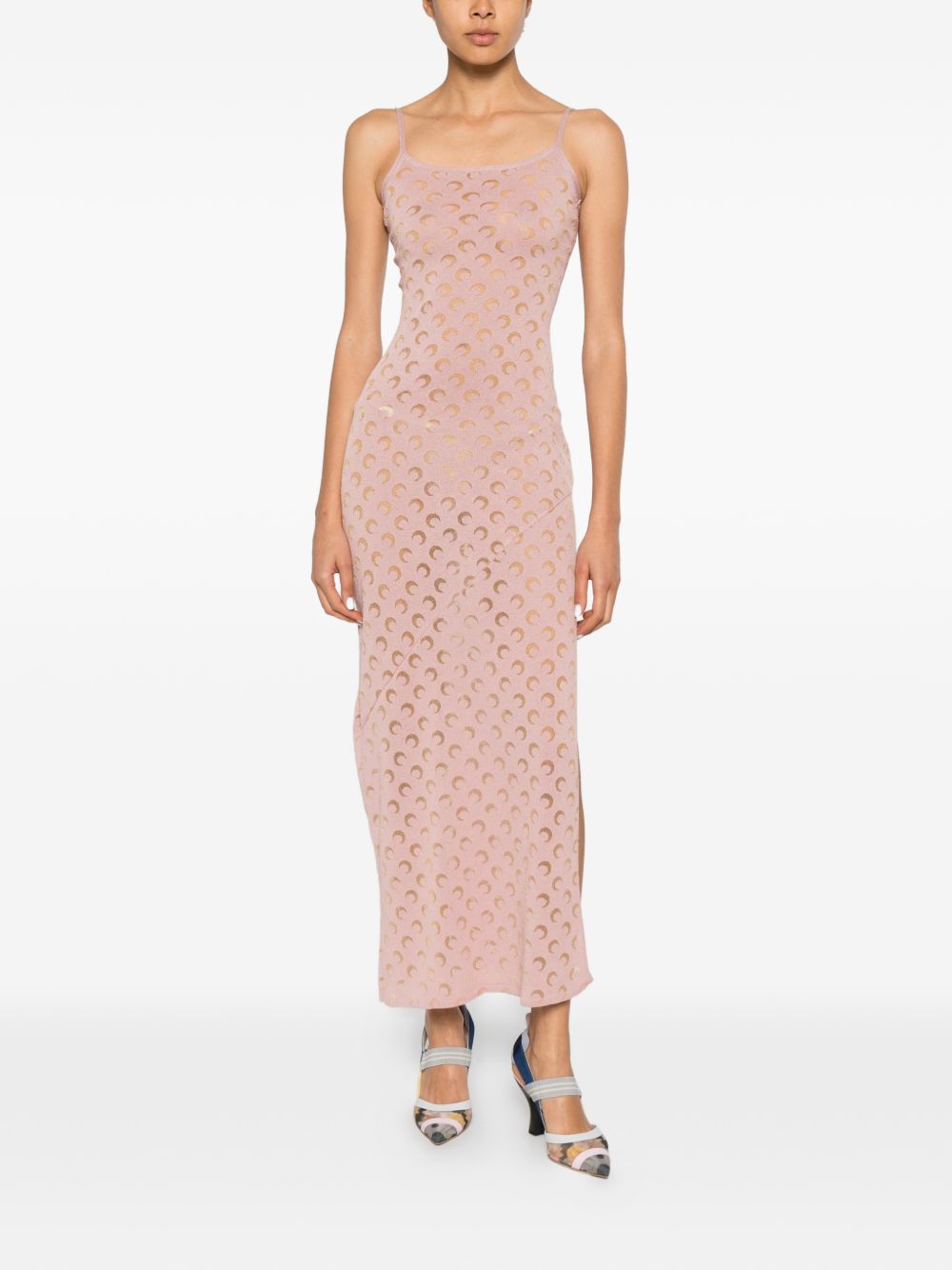 Marine Serre Moon devore long dress - view 2