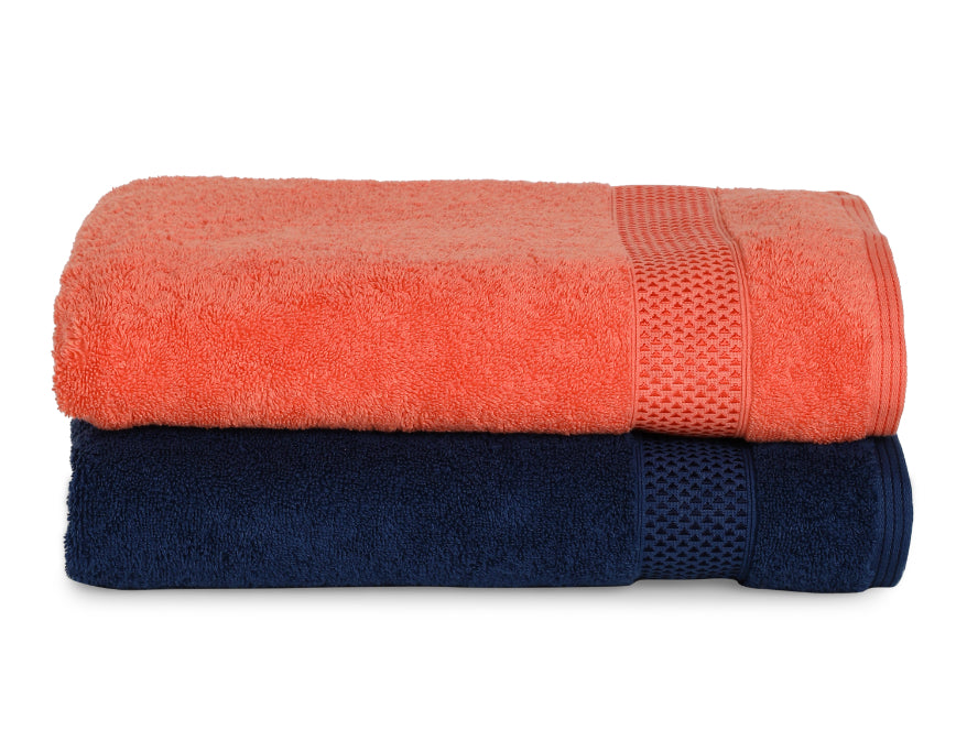 Spaces India Grape Fruit/Mid 2 Piece 100% Cotton Bath Towel Set - Atrium Plus By Spaces - view 3