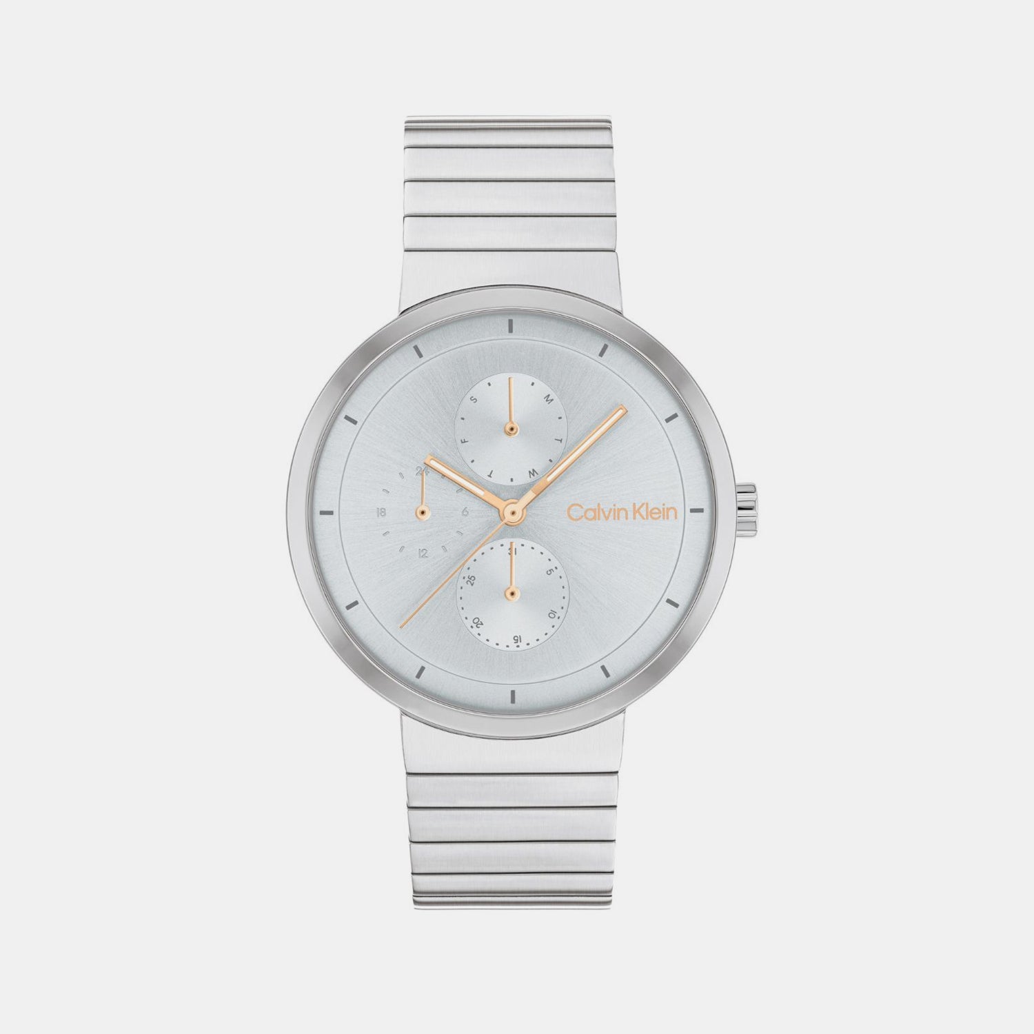 Calvin Klein Create Women Quartz Ice Blue Dial Multi-Function Stainless Steel Watch 25100032