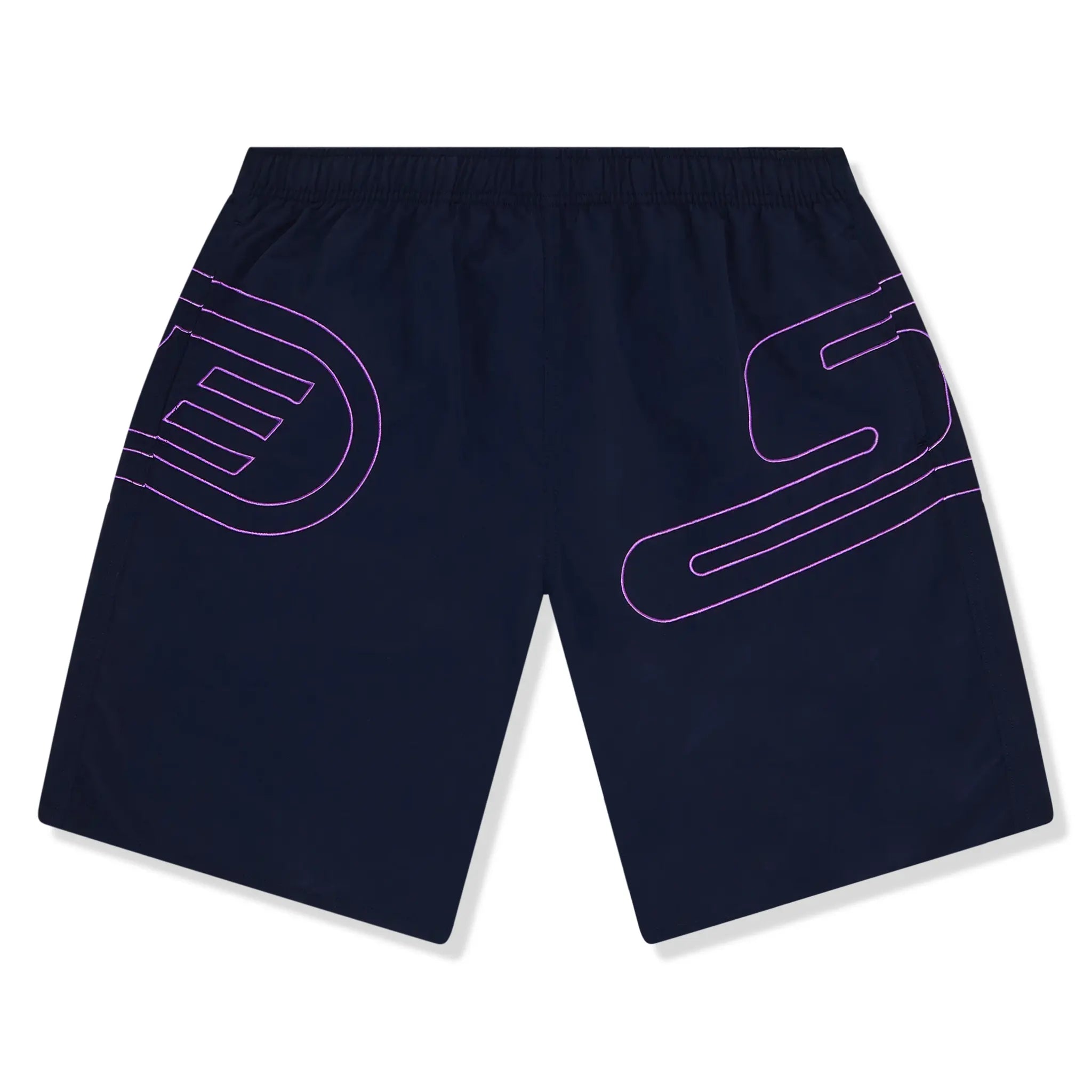 Supreme Big Logo Nylon Navy Shorts