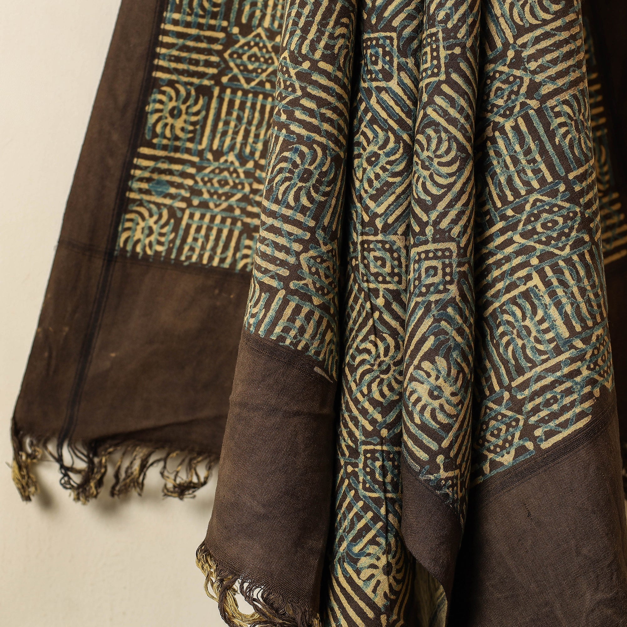 KACHCHH JI CHHAAP Brown - Block Print Cotton Ajrakh Handloom Towel - view 3