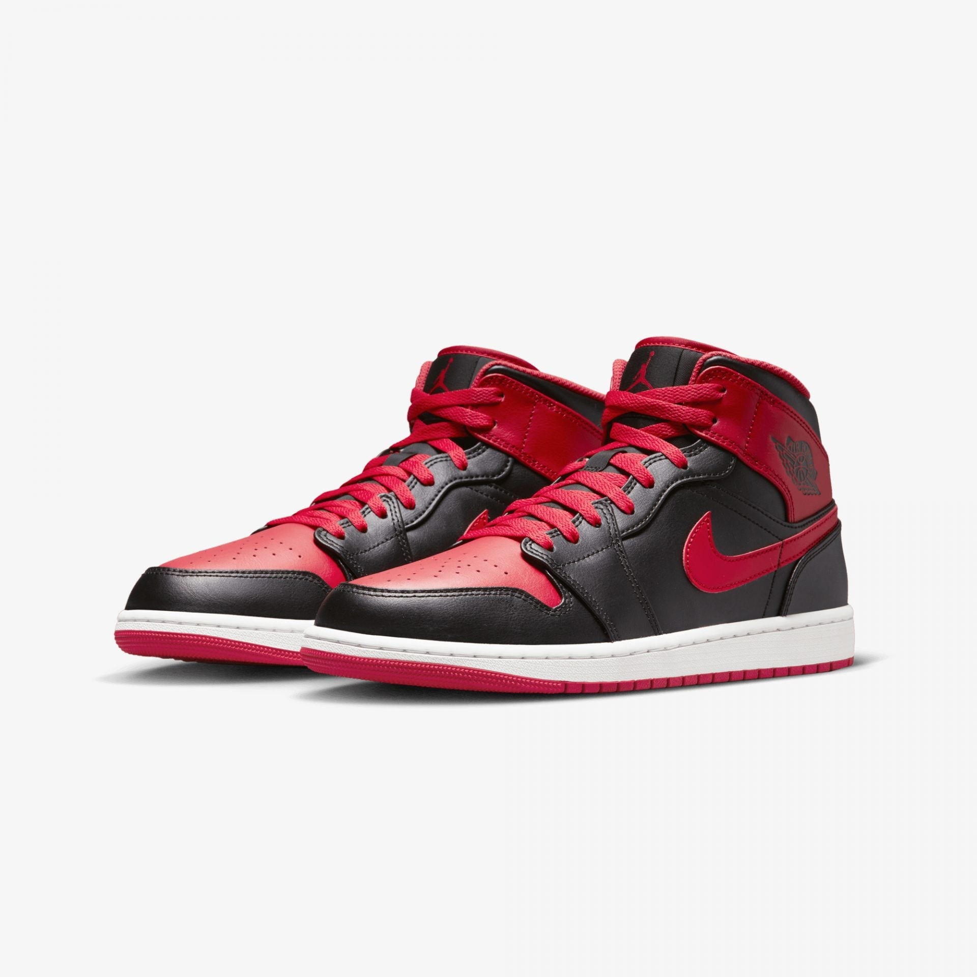 1 mid black – Jordan | AIR JORDAN 1 MID { BLACK/FIRE RED-WHITE
