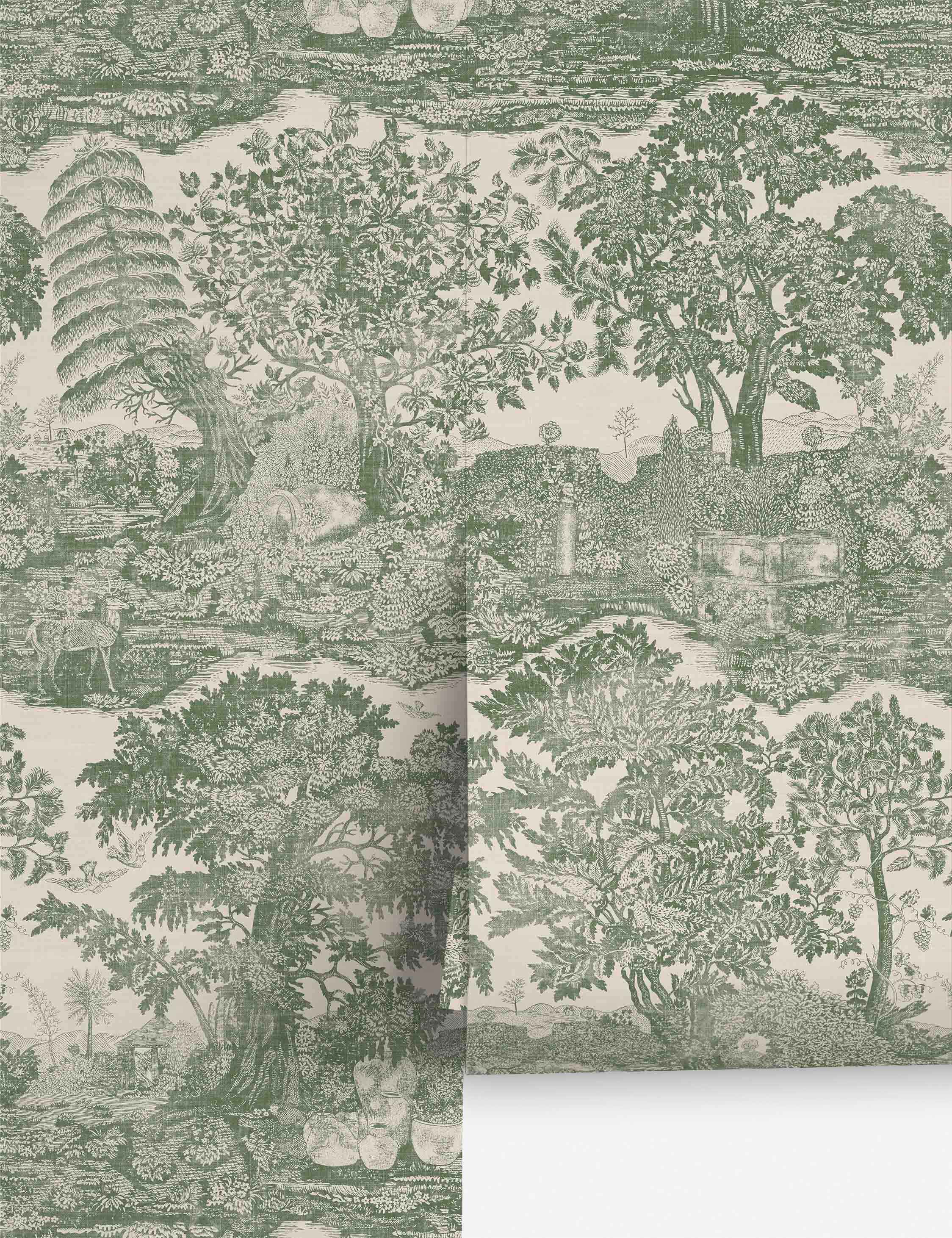 Lulu and Georgia Highgrove Toile Wallpaper by Sanderson - view 2