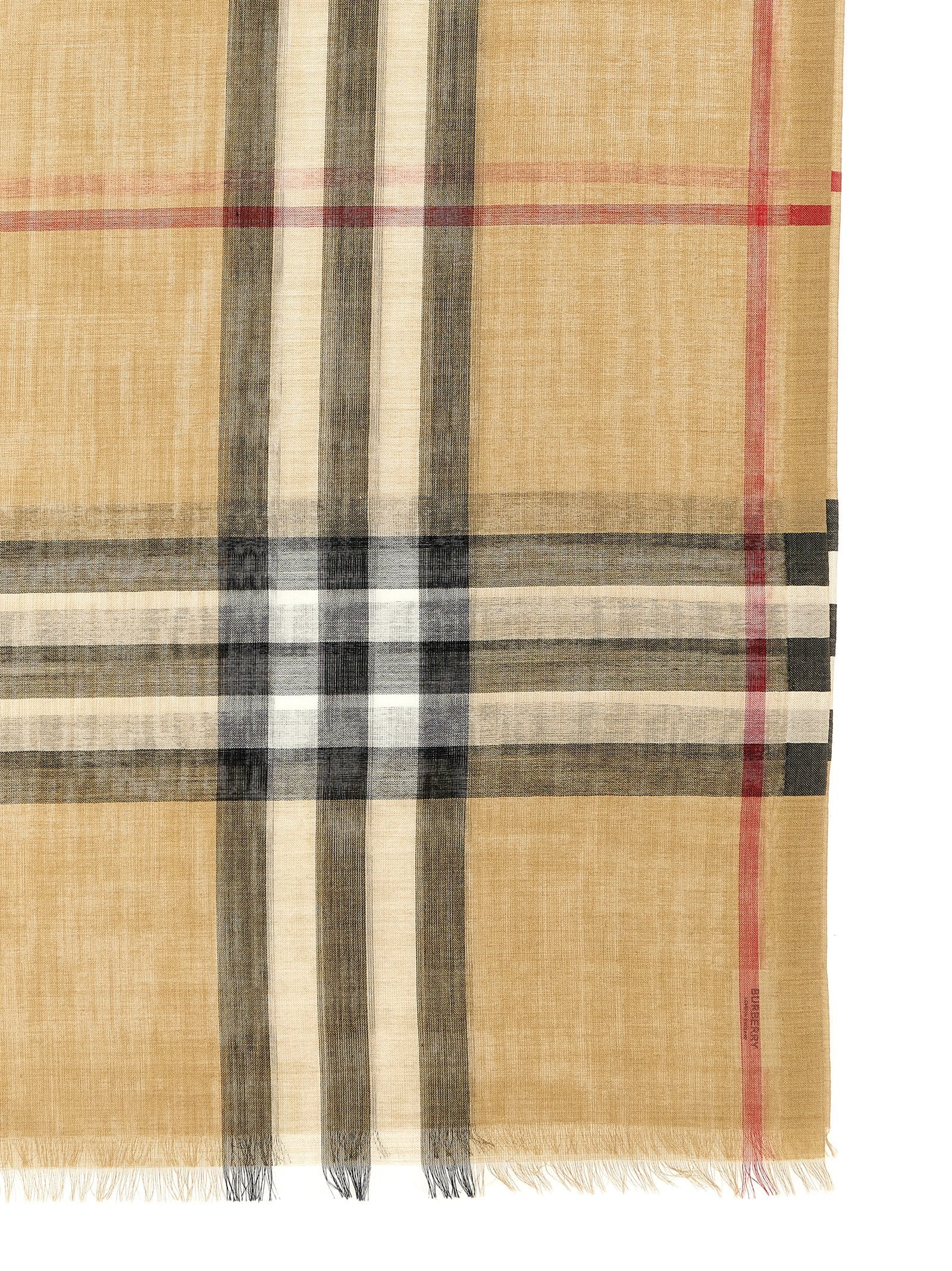Burberry Check Scarf – 51% wool, 49% silk - view 2