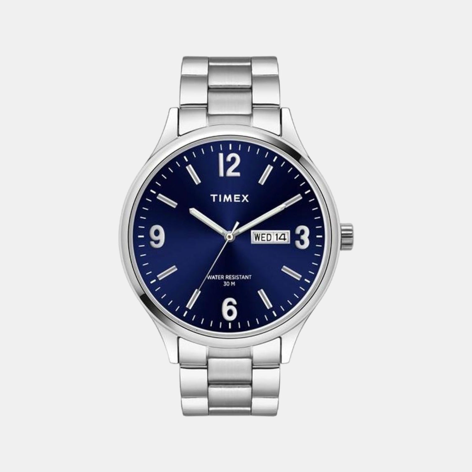 Timex Fashion Men Quartz Blue Dial Analog Stainless Steel Watch TWEG18420