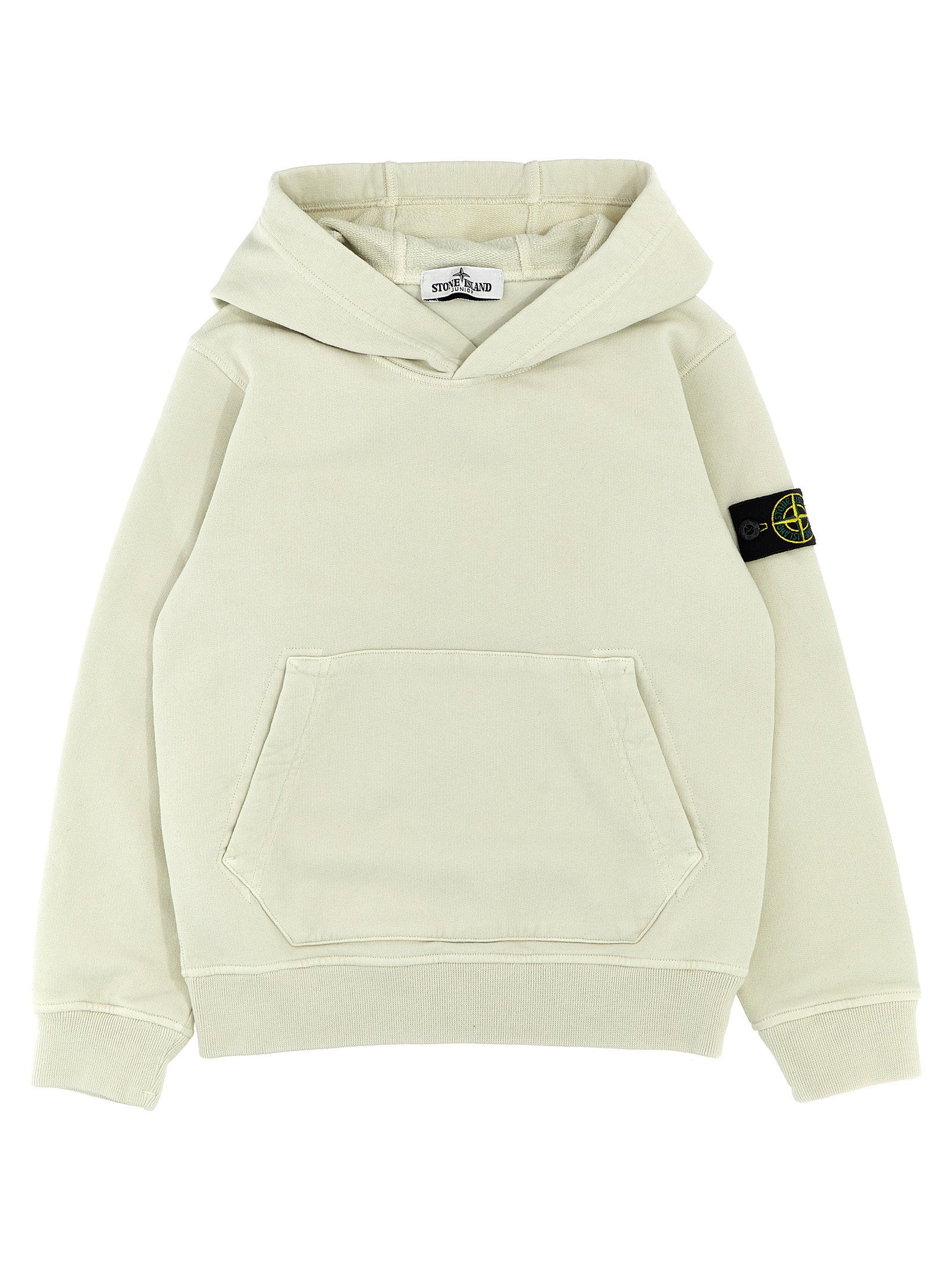Stone Island Junior Logo Patch Hoodie – 100% cotton