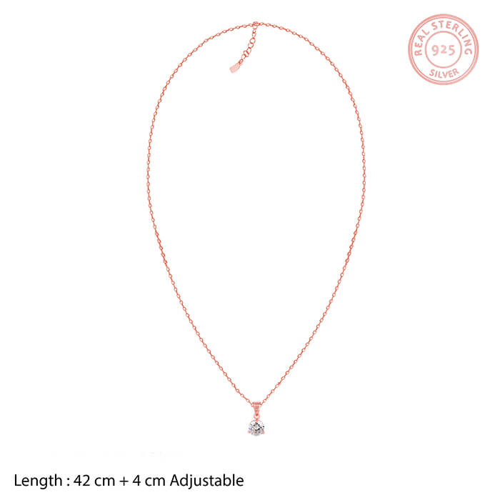 GIVA Jewellery Rose Gold Classic Zircon Set - view 3
