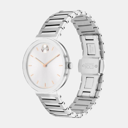 Movado Bold Women Quartz Silver Dial Analog Stainless Steel Watch 3601090 - view 2