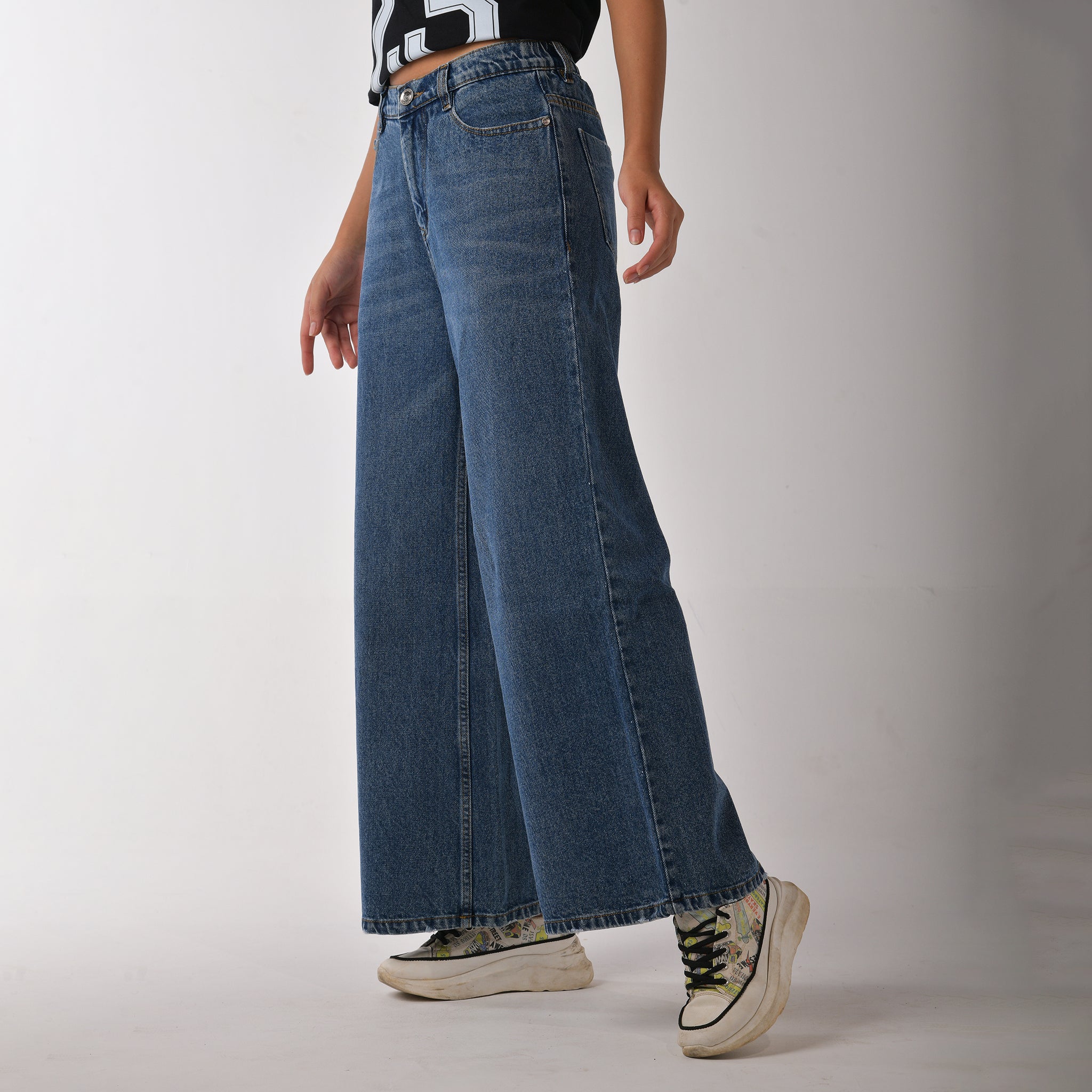 I Z F Oversized Baggy Jeans – Blue - view 3