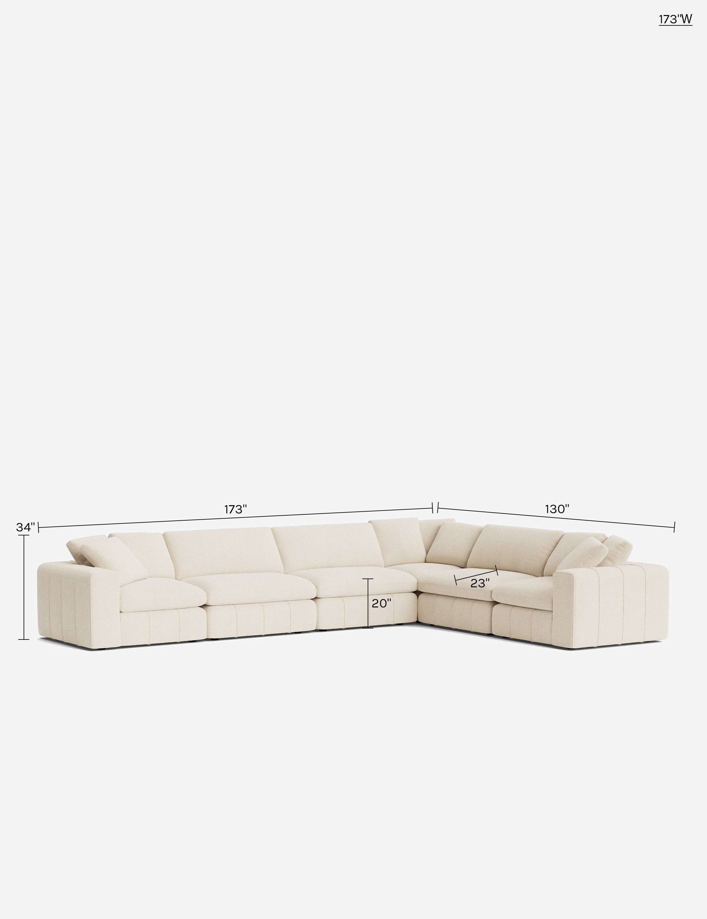 Lulu and Georgia Capella Modular Corner Sectional Sofa - view 198