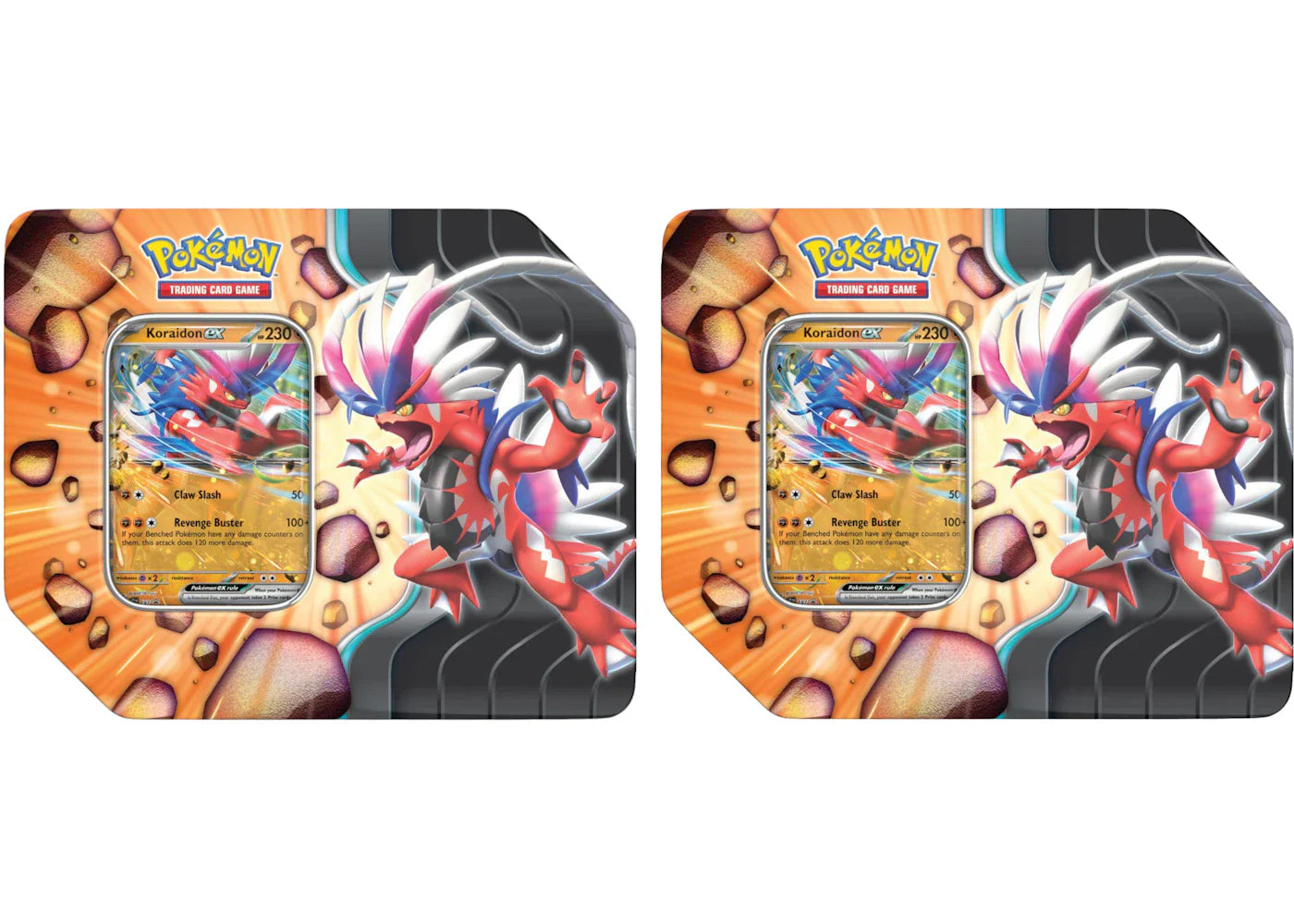 Scarlet violet journey – 2025 Pokémon Scarlet & Violet Journey Together Koraidon EX Slahing Legends Tin 2x Lot
