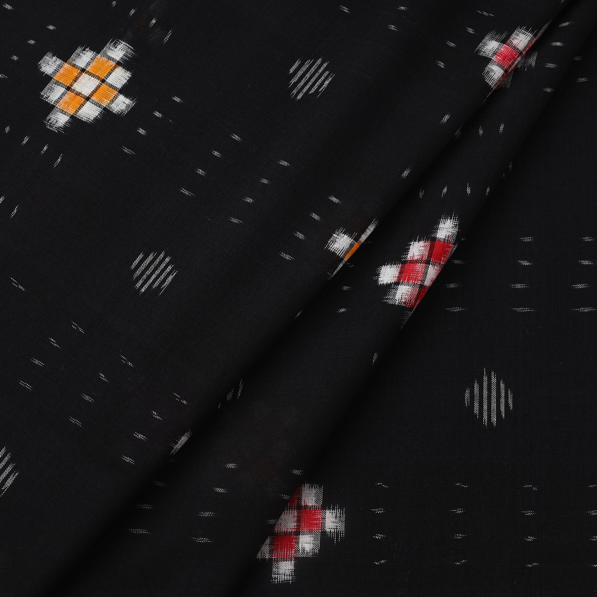 ASHOKA ASSEMBLE - CELEBRATING CRAFTS OF ODISHA Black - Handloom Cotton Sambalpuri Ikat Fabric 31 - view 2