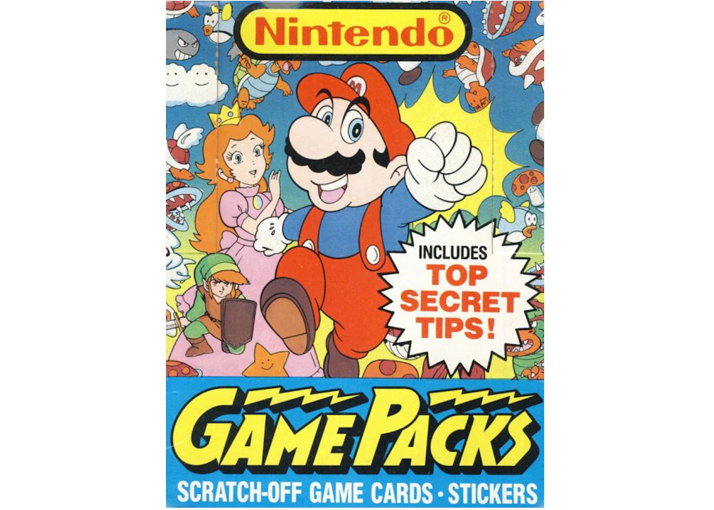 1989 Topps Nintendo Game Packs Scratch-Off Game Cards and Stickers Box