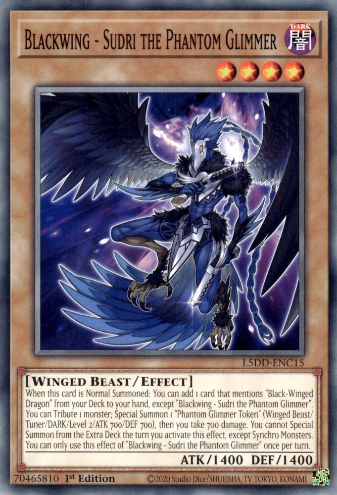 Yu-Gi-Oh! Blackwing - Sudri the Phantom Glimmer - L5DD-ENC15 - Common - 1st Edition
